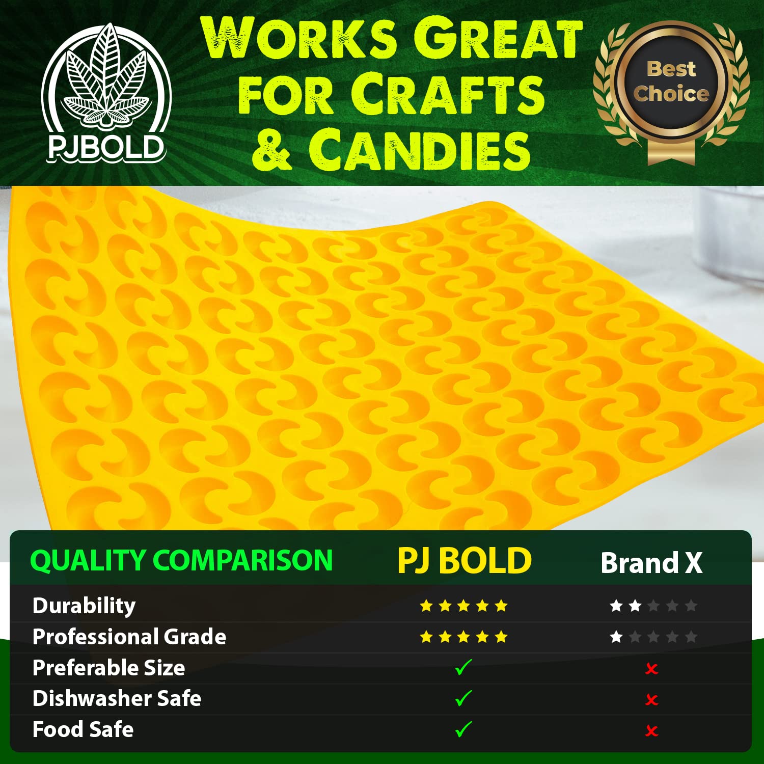 Marijuana Leaf Silicone Candy Mold - Half Sheet