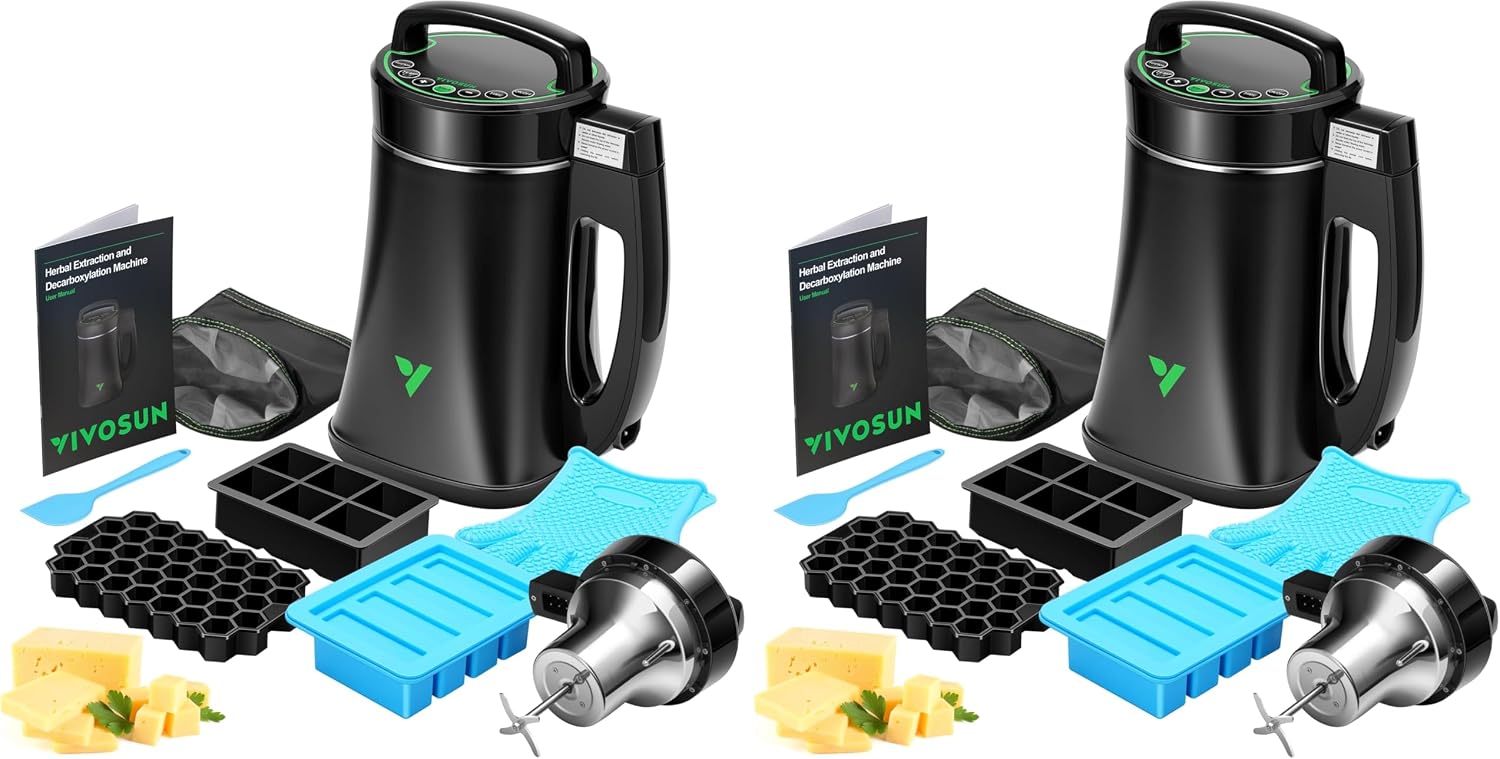 VIVOSUN Herbal Decarboxylation and Infusion Machine | Botanical Extractor and Infuser for Making Butter, Oil, and Tinctures, Includes Recipes and Complete Accessories