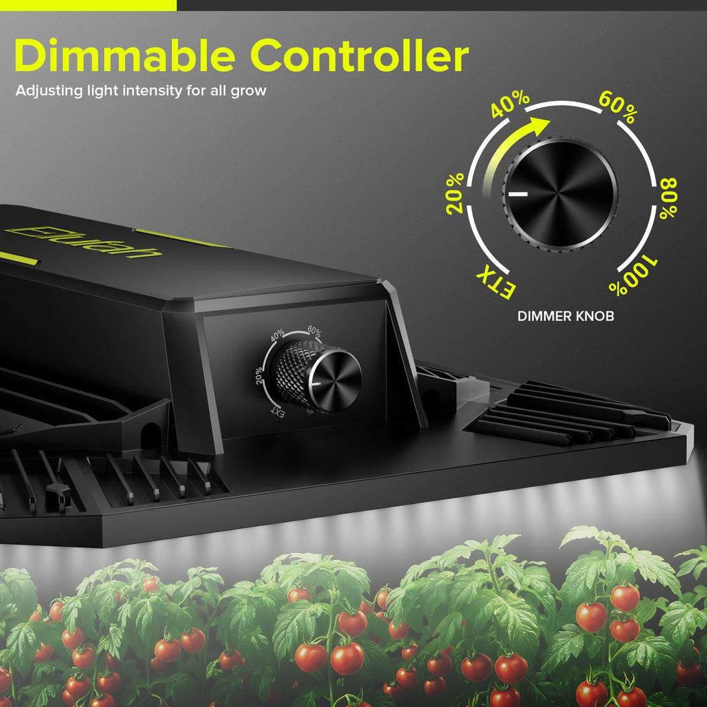 80W LED Grow Light Full Spectrum Growing Lamp for Indoor Plants | UAP800 New-gen Lens Dimmable Daisy Chain Deeper Penetration Grow Lights for Seed Starting Vegetables Bloom in 2x2ft Grow Tent