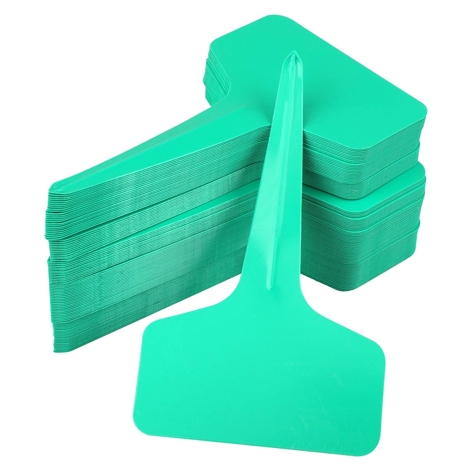 KINGLAKE 100 Pcs 6 x10cm Plastic Plant T-Type Tags Nursery Garden Labels