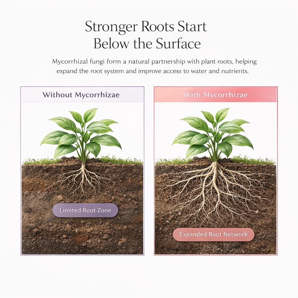 Plant Boss Mycorrhizal Fungi Root Booster – Premium Mycorrhizae for Houseplants, Flowers & Garden Plants – Improves Root Growth, Nutrient Uptake & Plant Health – 4 oz