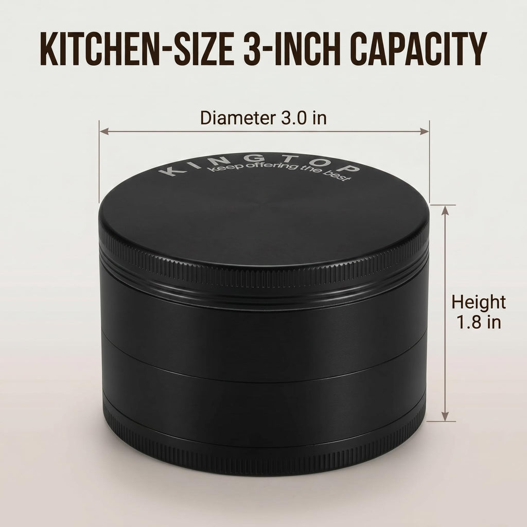 KINGTOP 3 Inch Large Grinder, Zinc Alloy Mills (Colorful)