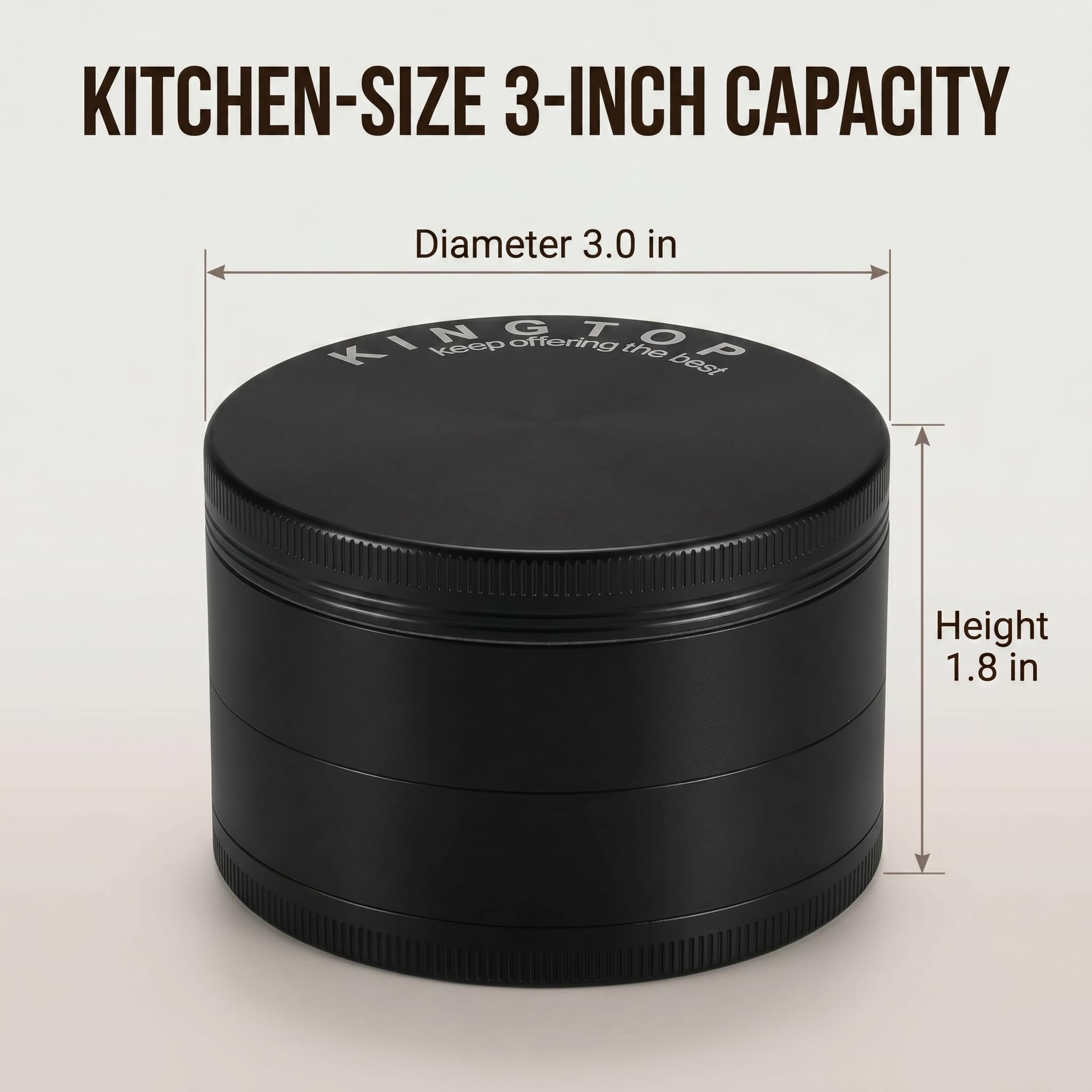 KINGTOP 3 Inch Large Grinder, Zinc Alloy Mills (Colorful)
