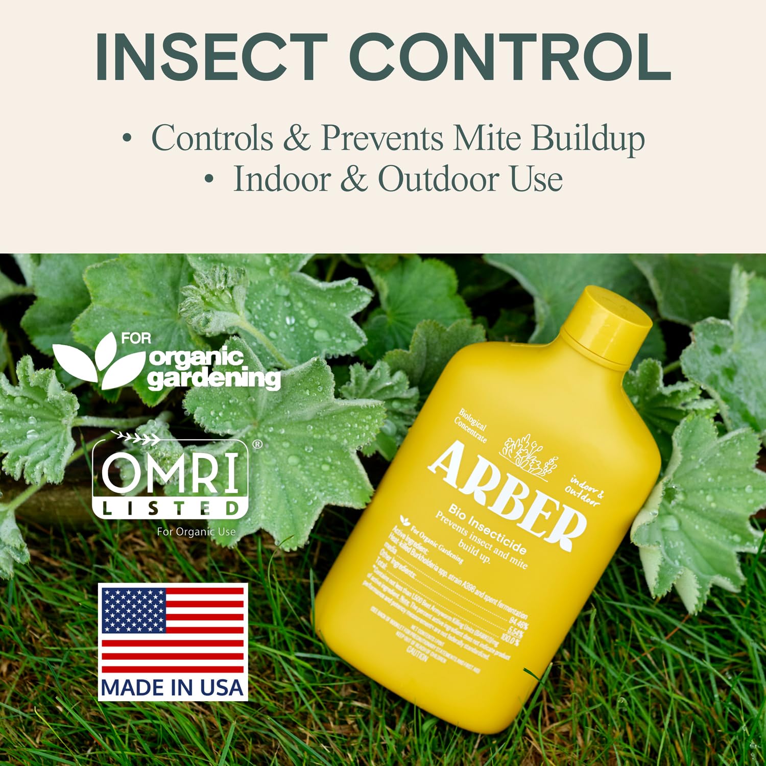 Organic Insecticide & Fungicide for Plants - Indoor/Outdoor, 16oz | Indoor and outdoor protection controls powdery mildew, spider mites, aphids, whiteflies, and fungus gnats