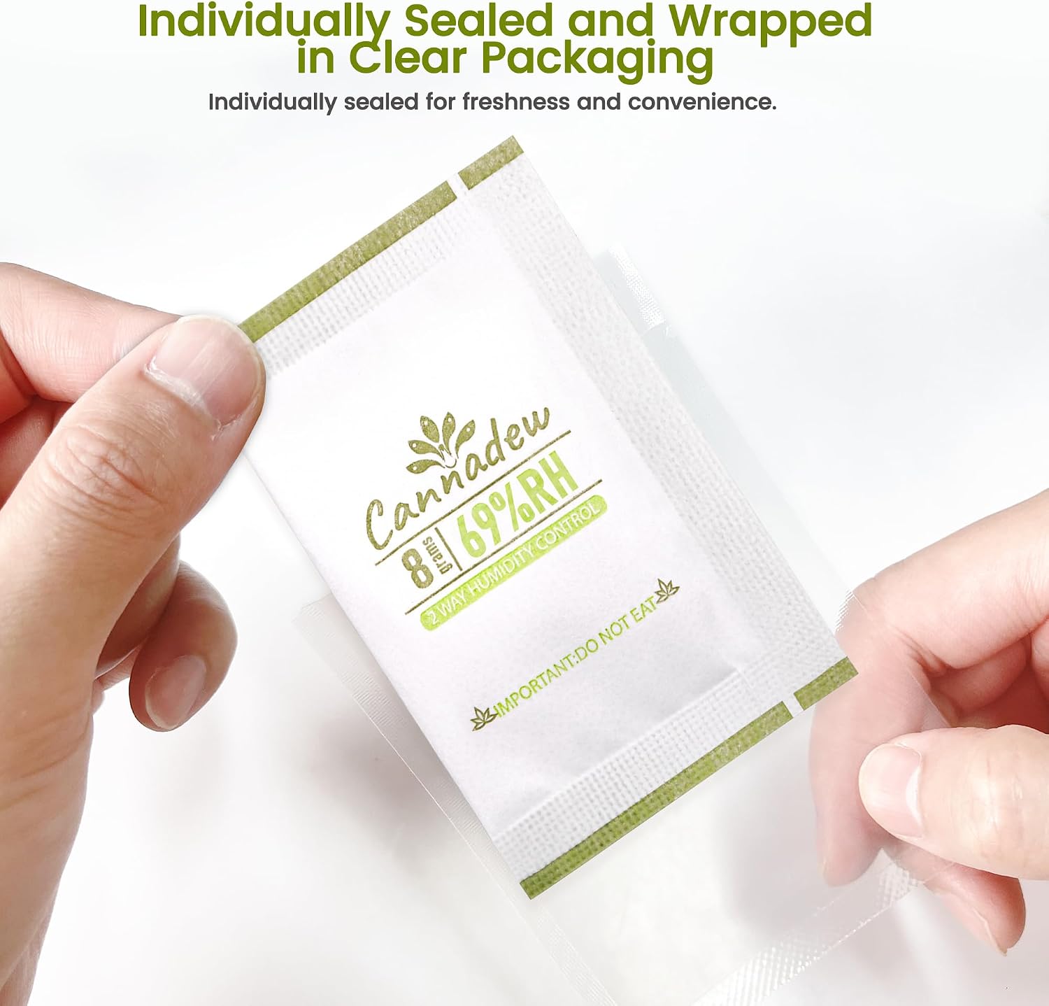 62% RH, 8g (15 Pack) Cannadew Humidity Packs Two-Way Humidity Control Pack - Moisture Absorbers & Hydration Packets for Curing and Storage
