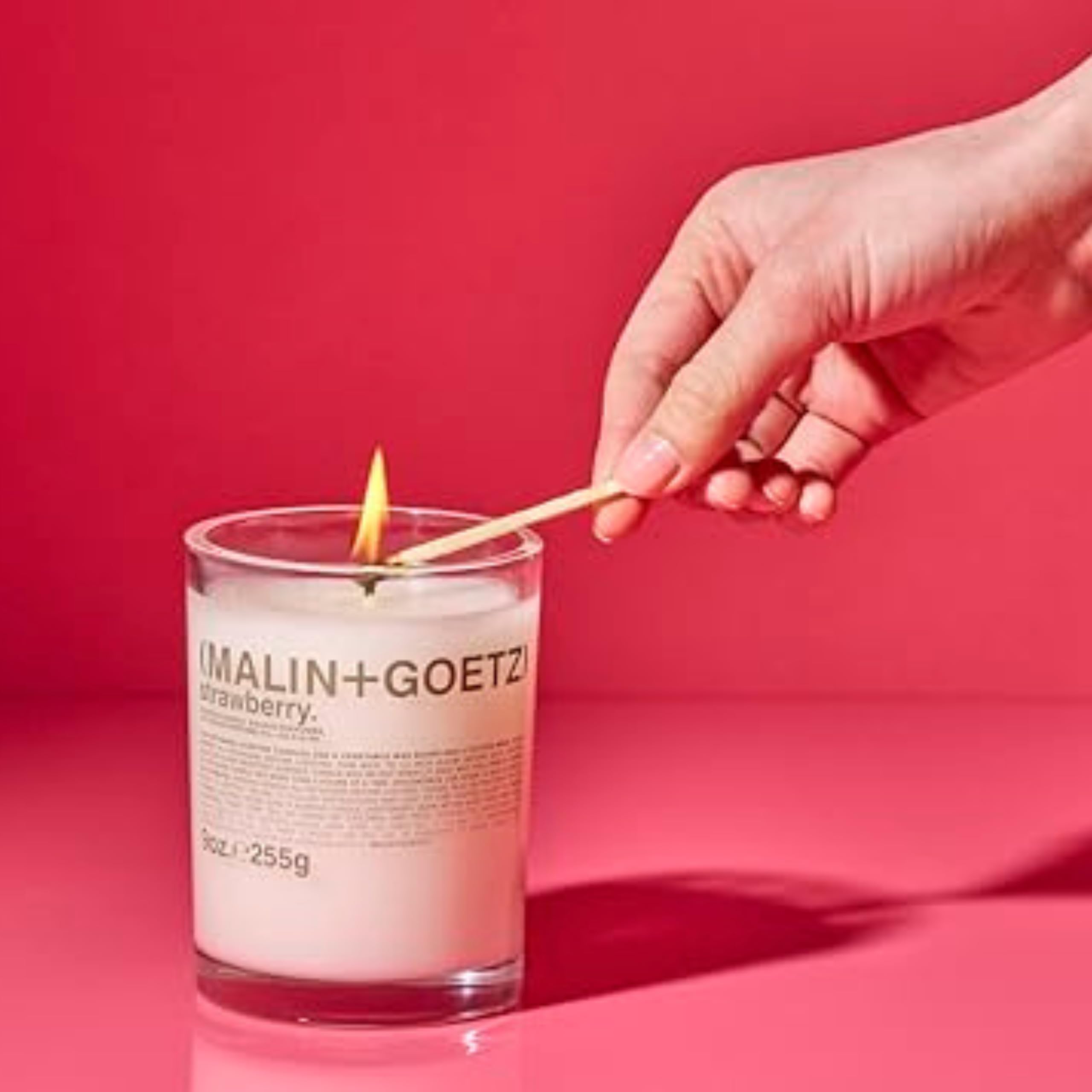 MALIN+GOETZ 9oz Scented Candle | Hand-Poured Soy Wax with Unique Fragrance Blends | Clean-Burning, Vegan & Cruelty-Free | Bergamot, Sage, Otto, Tomato, Strawberry, Cannabis, Dark Rum & Leather