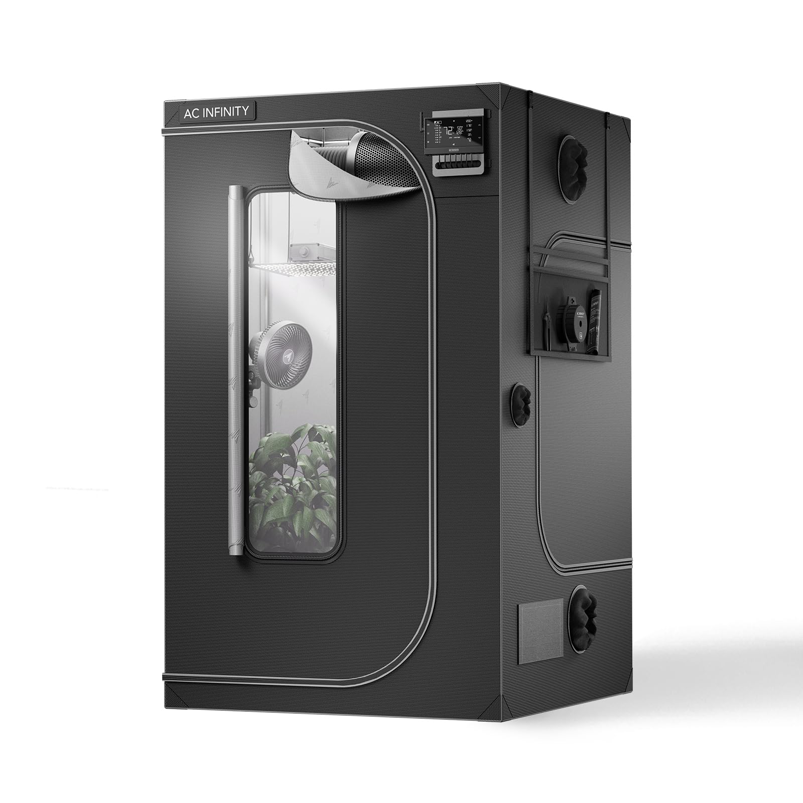 AC Infinity CLOUDLAB 422, Advance Grow Tent 2x2, Thickest 1" Poles | 2000D Mylar Canvas, Lab-Tested Highest Reflectivity, Largest Zipper Window, Controller Mount Plate, 24" × 24" × 48" Grow Tent