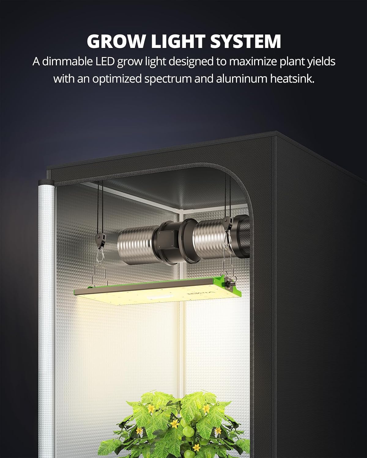 70 Watt Grow Light, Dimmable Plant Light, LED Grow Lights for Indoor Plants | VIPARSPECTRA P700 Full Spectrum Growing Lamp Seed Starting Seedlings Vegetable, 11000 Lumens Small Hanging for 2x2 Grow Tent