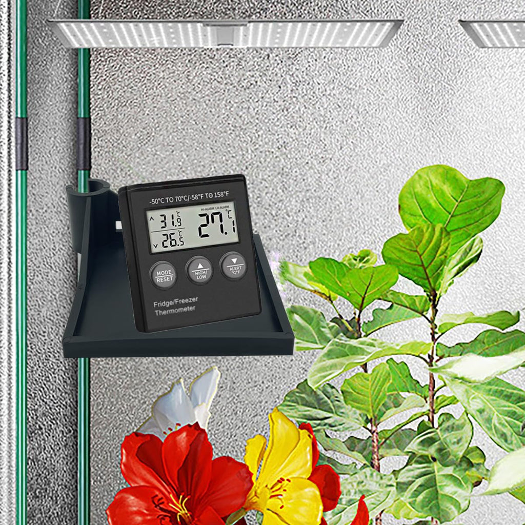 4 PCS Grow Tent Corner Shelf,16 mm Grow Tent Accessories | White Grows Tents Shelves for Place The Hygrometer Camera and Planting Equipment BLACK/WHITE (White/4PCS)