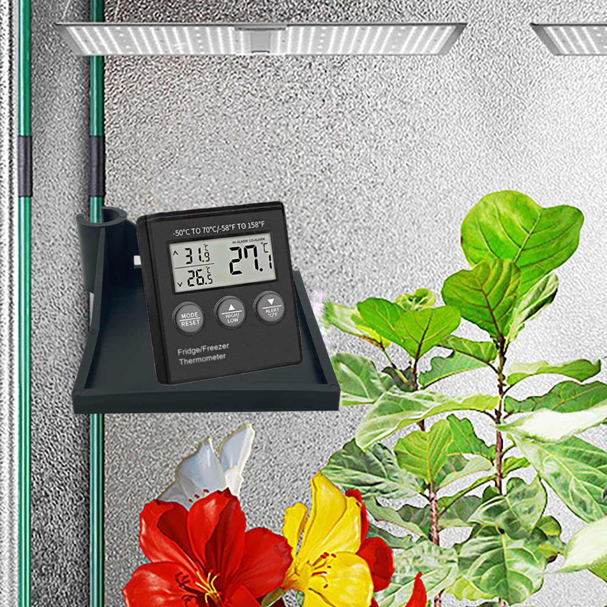 4 PCS Grow Tent Corner Shelf,16 mm Grow Tent Accessories | White Grows Tents Shelves for Place The Hygrometer Camera and Planting Equipment BLACK/WHITE (White/4PCS)