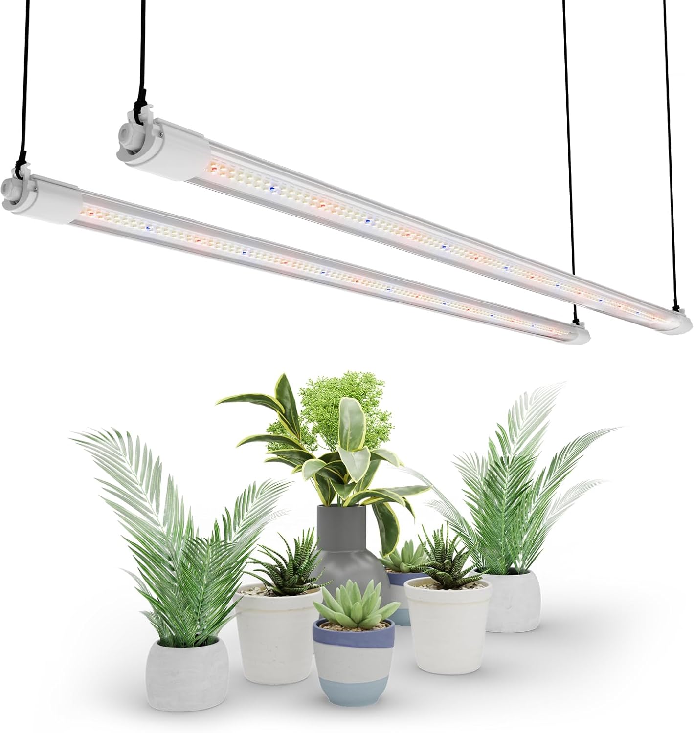 MARS HYDRO VG80 4ft LED Grow Light Full Spectrum IP65 | 2x4 Coverage, 5000K Seedling Spectrum, Daisy Chain Linkable, Plug & Play, 2-Pack 40W