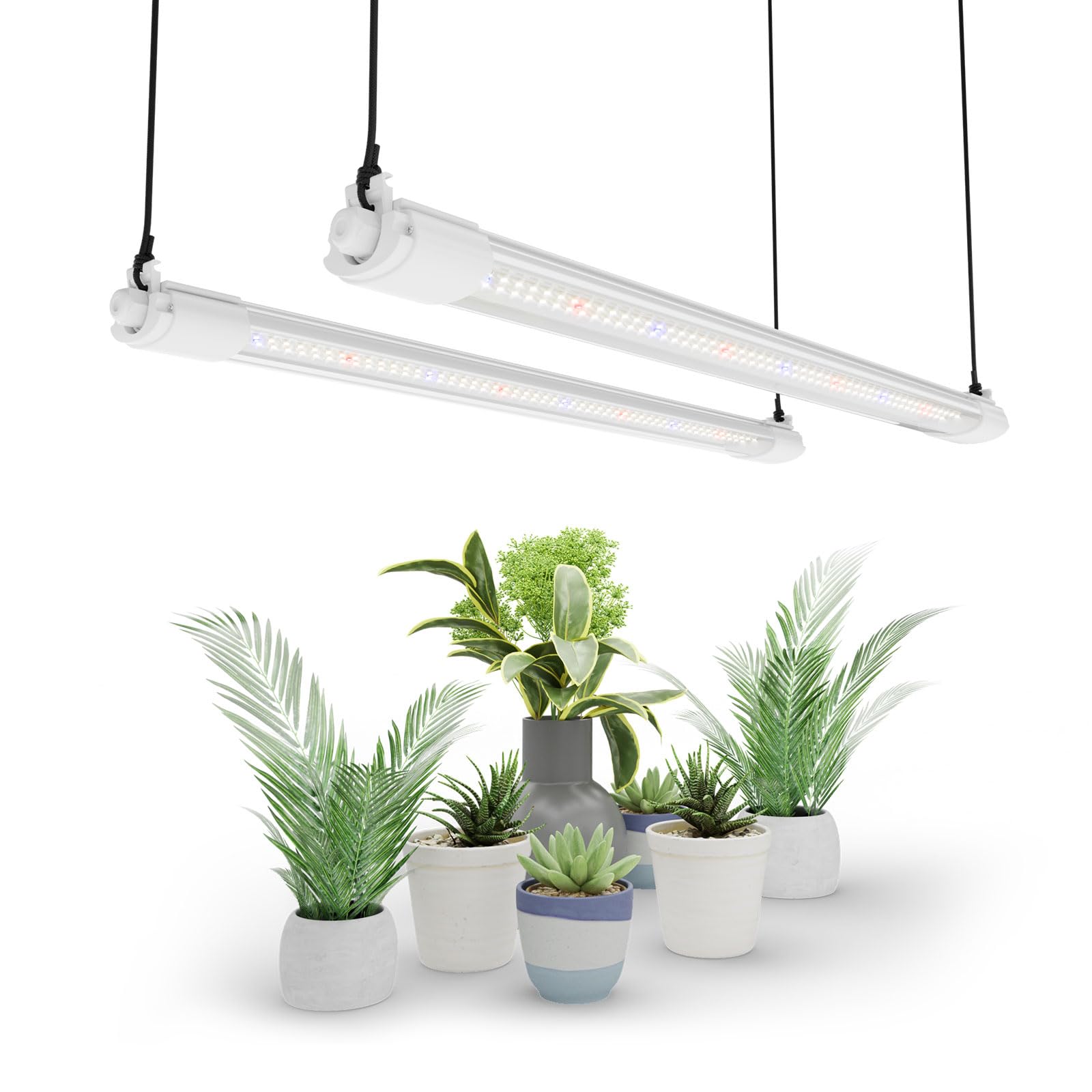 MARS HYDRO VG80 4ft LED Grow Light Full Spectrum IP65 | 2x4 Coverage, 5000K Seedling Spectrum, Daisy Chain Linkable, Plug & Play, 2-Pack 40W