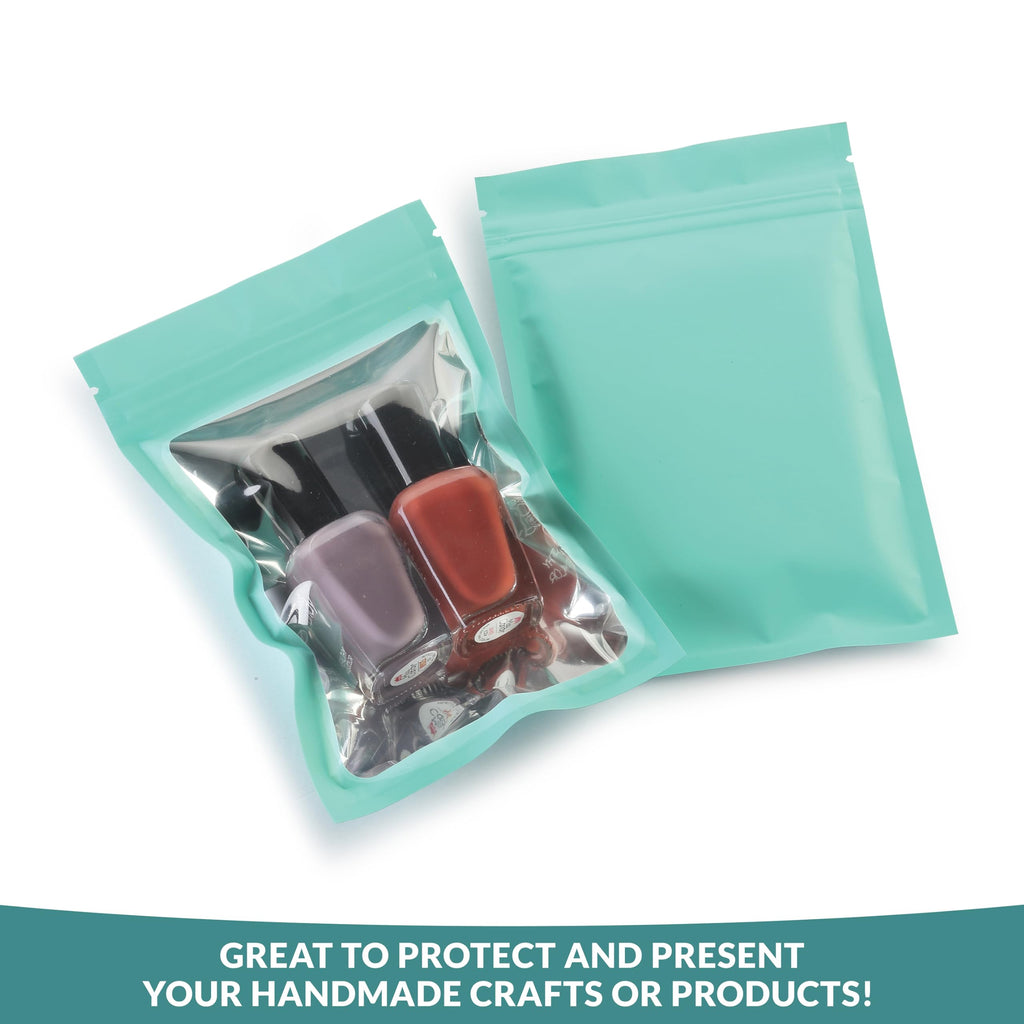 Mylar Bags with Zipper Seal 4 x 6" | 100 Bags | Black | Resealable Heat Seal Bags for Candy and Food Packaging, Medications and Vitamins | For Liquid and Solids (Black, 4" x 6")