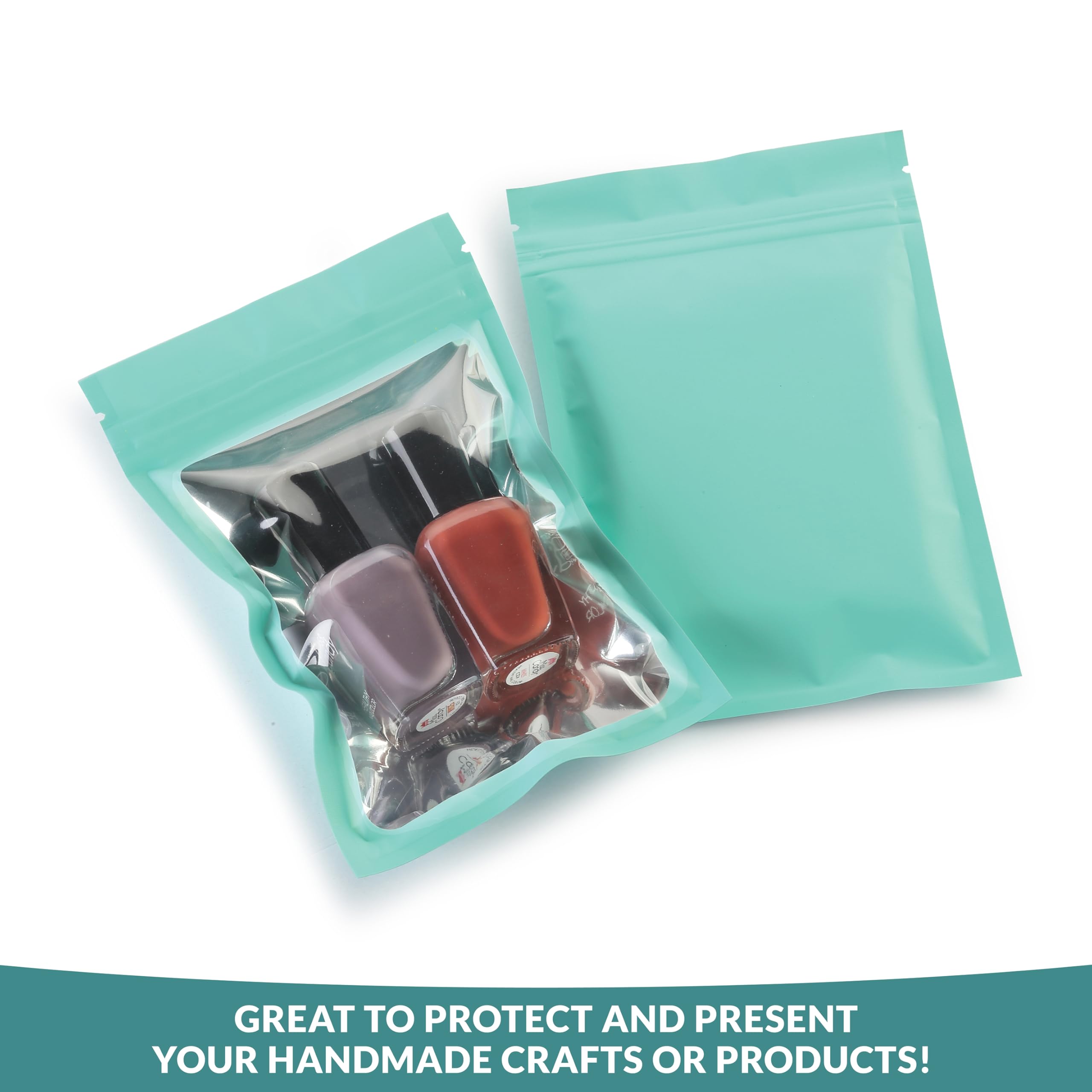 Mylar Bags with Zipper Seal 4 x 6" | 100 Bags | Black | Resealable Heat Seal Bags for Candy and Food Packaging, Medications and Vitamins | For Liquid and Solids (Black, 4" x 6")