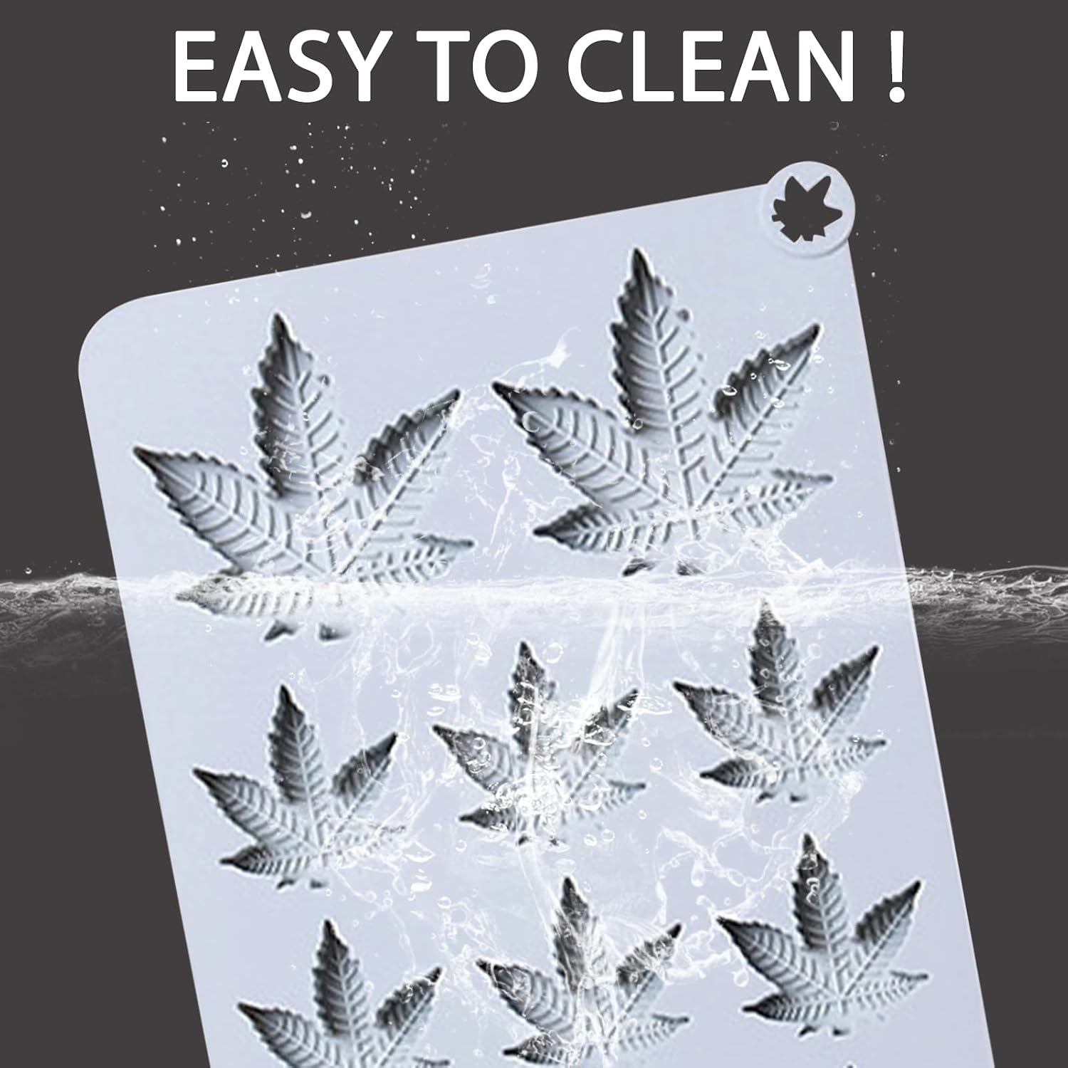 Leaf Silicone Mold for Chocolate Candy Soap Gummy | 12-Cavity Tray, 20.4 x 14.9 cm, Maple Leaf Shape, For Baking & Crafts, Pack of 2