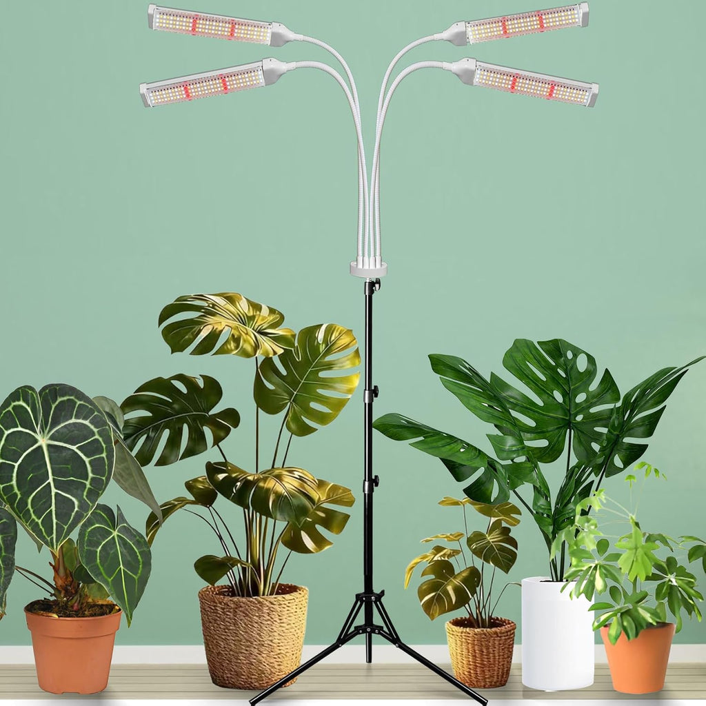 420 LED Grow Lights for Indoor Plants Full Spectrum, LED Plant Light with Stand, Adjustable Height, Plant Grow Lights with Auto 4/8/12/H Timer for Indoor Tall Plants. (420 LEDs)