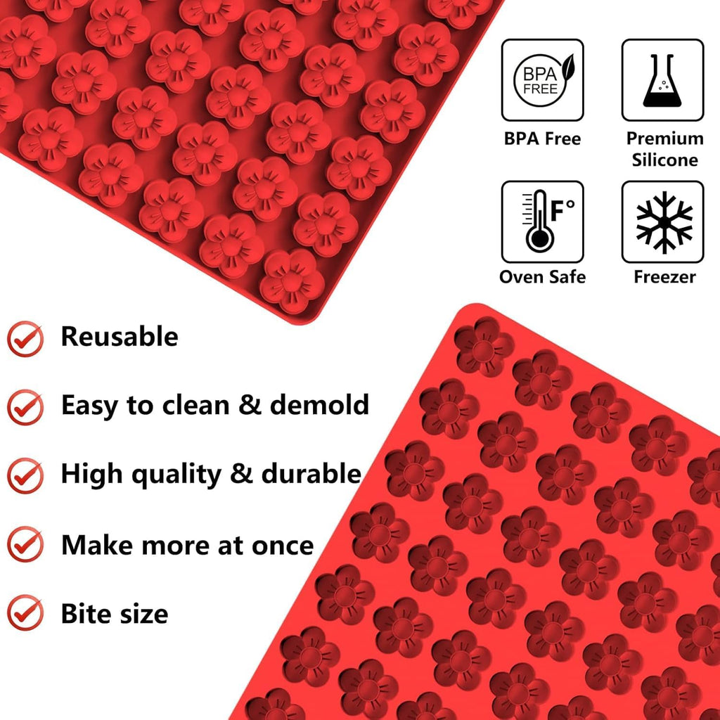 Marijuana Cannabis Hemp Leaf Silicone Molds with 70 Cavities Shaped for Pot Chocolate Candy Gummy, Flower