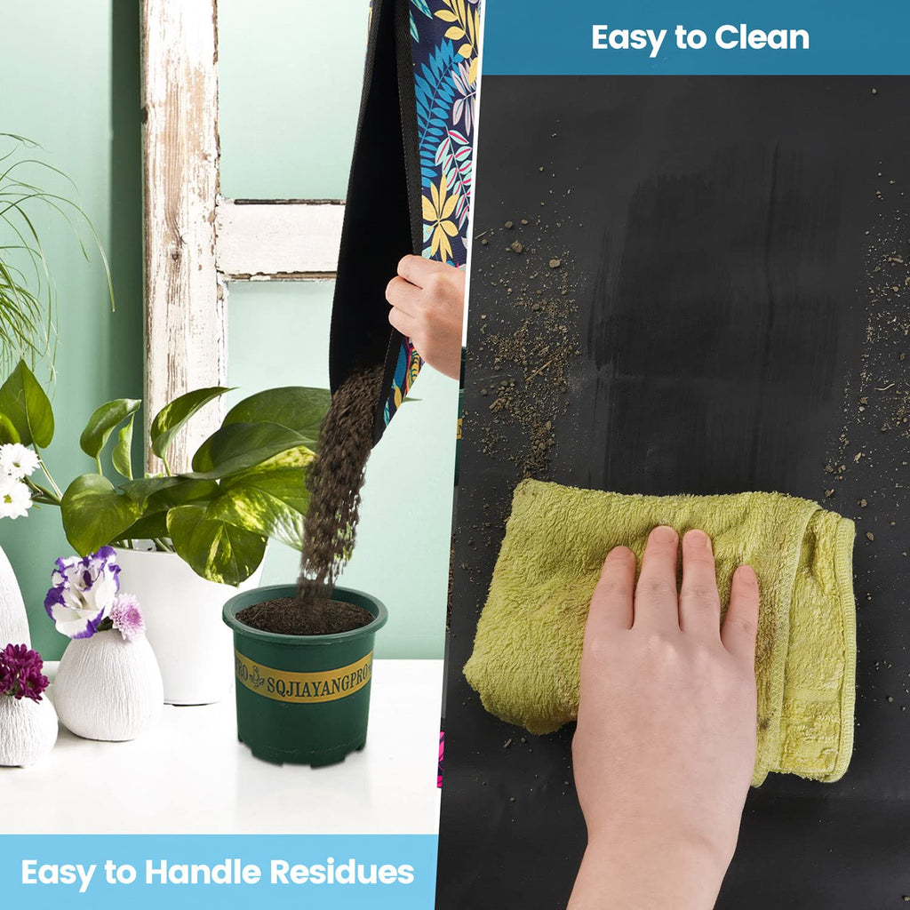 Repotting Mat for Indoor Plant Transplanting Control Mess, 26.8"X26.8" Waterproof Succulent Potting Mat Square Planting Tray Soil Change Mat Gardening Gifts for Plant Lovers