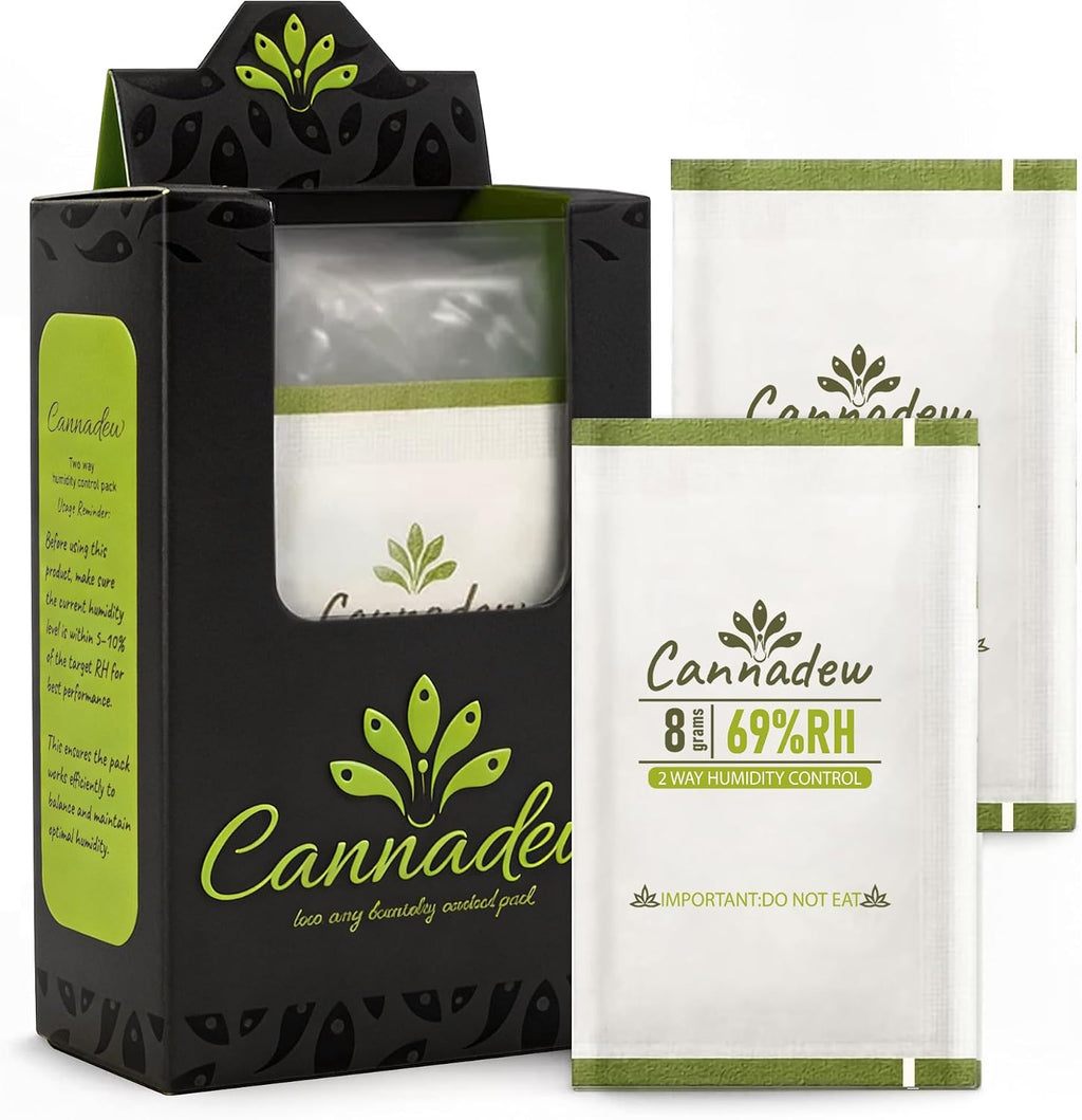 62% RH, 8g (15 Pack) Cannadew Humidity Packs Two-Way Humidity Control Pack - Moisture Absorbers & Hydration Packets for Curing and Storage