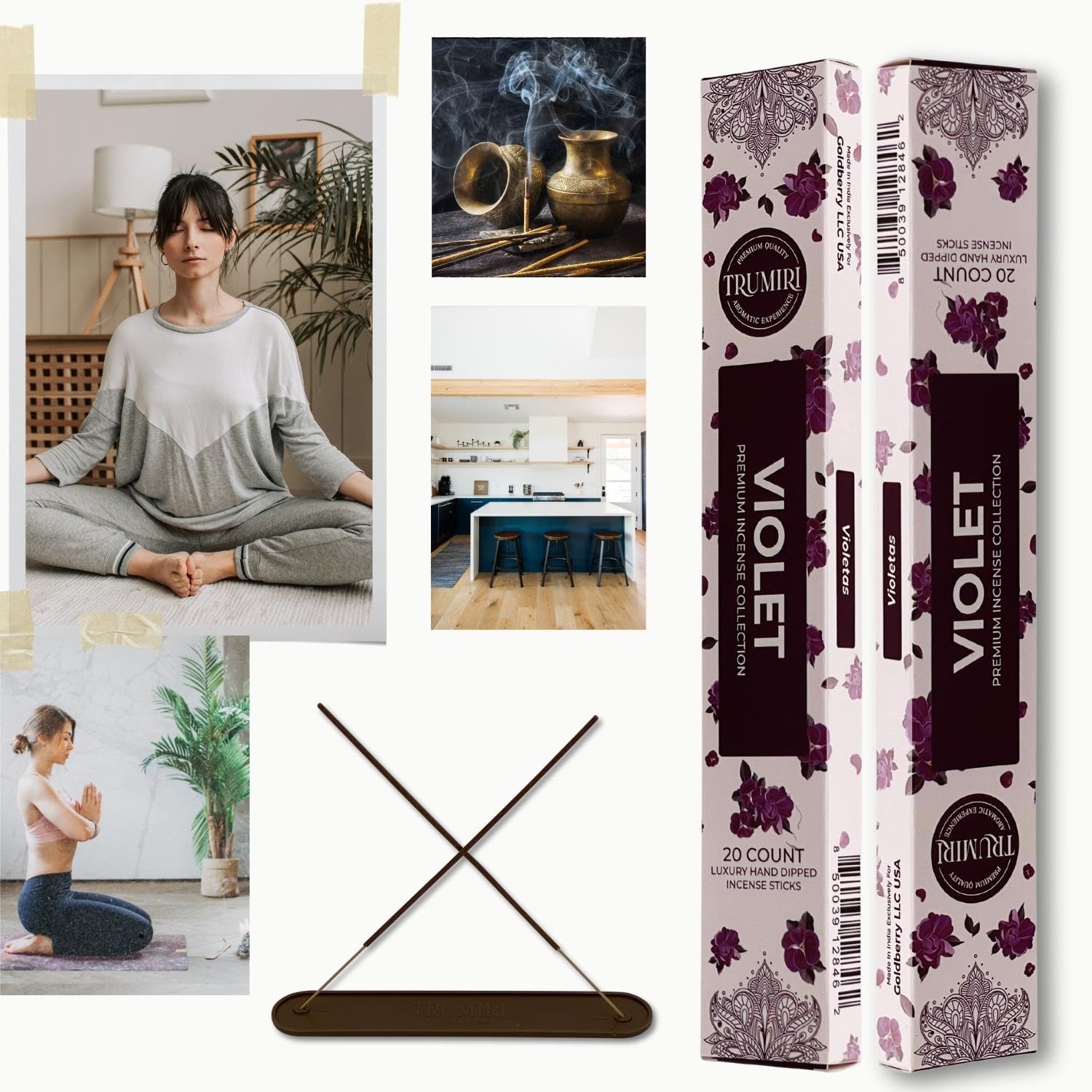 Cannabis Scented Incense Sticks - Total 40 Insence-Sticks - Dual Pack of 20 Insense - Inciensos - Inscents - Natural Non Toxic Ingredients - Incents - Incence - Inscense - Insents