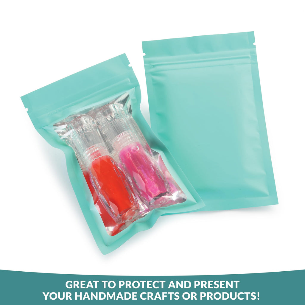 Mylar Bags with Zipper Seal 4 x 6" | 100 Bags | Black | Resealable Heat Seal Bags for Candy and Food Packaging, Medications and Vitamins | For Liquid and Solids (Black, 4" x 6")