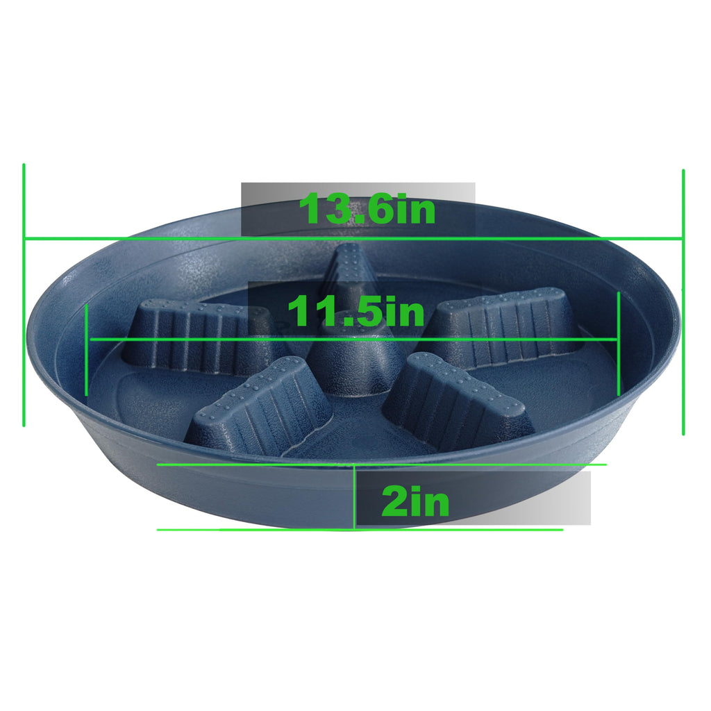 4 Pack Plant Saucer 8 inch, 10 12 14 17 inch, Plant Stand Plastic Plant Saucers for Indoors Outdoor, Heavy Duty Flower Planter Drip Trays for Pots, Pot Saucers for Plants, Grow Bags Saucers
