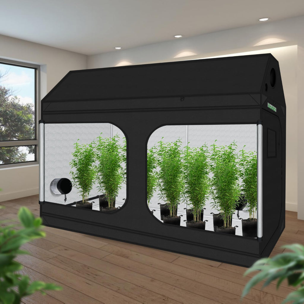 zazzy 3'X3' Grow Tent 32"x32"x63", High Reflective Mylar Growing Tent | Observation Window, Removable Floor Tray and Tool Bag for Planting Indoor Fruit Flower Veg