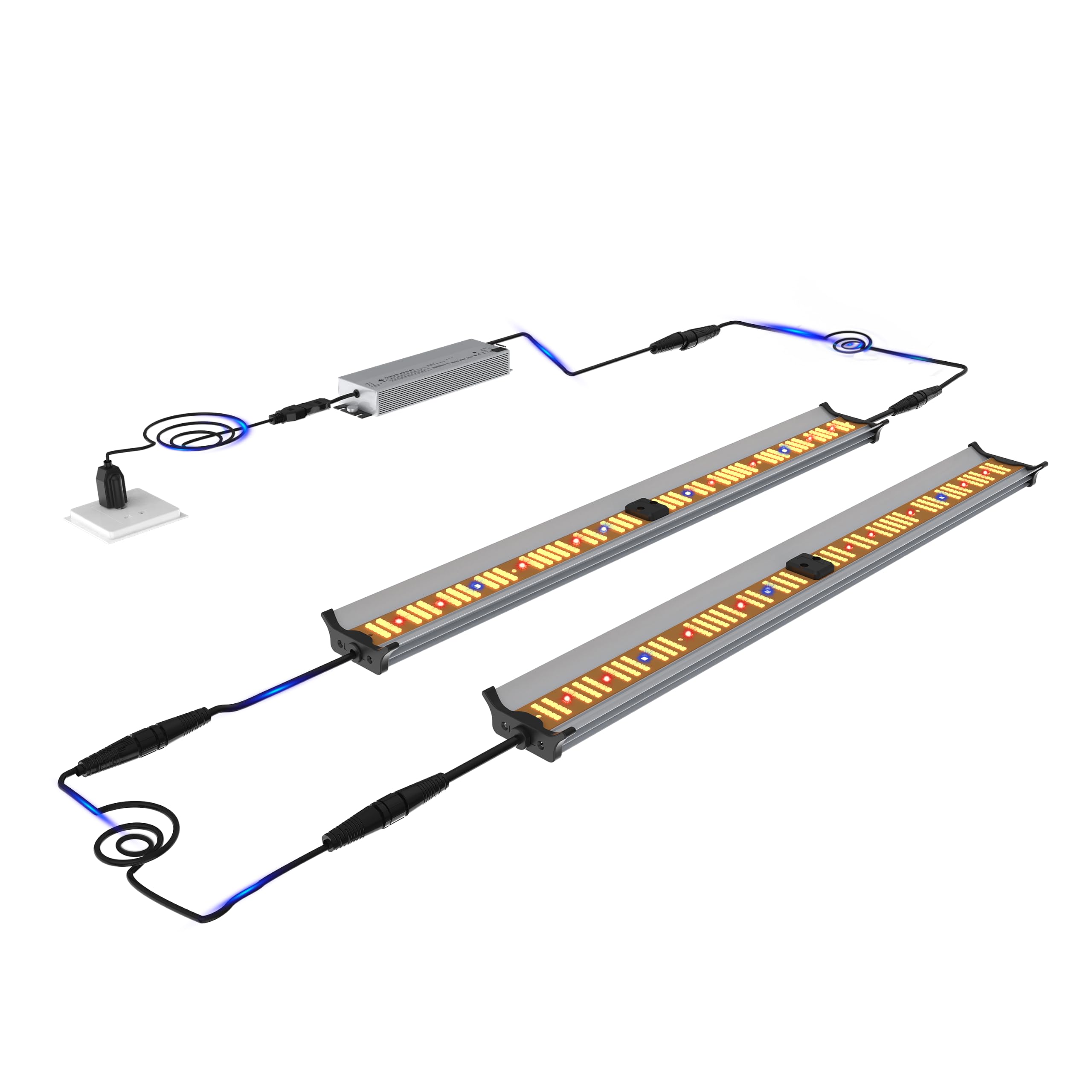 Under Canopy Led Grow Light Bars Full Spectrum Led Grow Lamps Grow Lights for Indoor Plants Dimmable Daisy Chain for Grow Lights Supplemental Lighting for Grow Tent