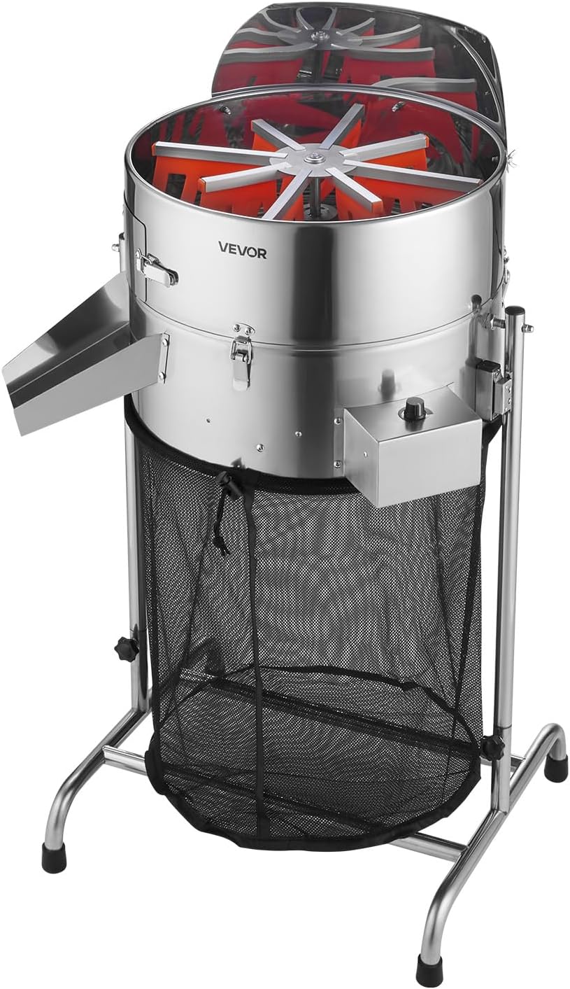 VEVOR Electric Bud Leaf Trimmer, 18 in Tiltable Bud Trimmer with Sharp Stainless Steel Blades, Adjustable Speed, Hydroponic Cutting Machine with Collection Bag Hand Pruner & Scissors, for Leaves Buds