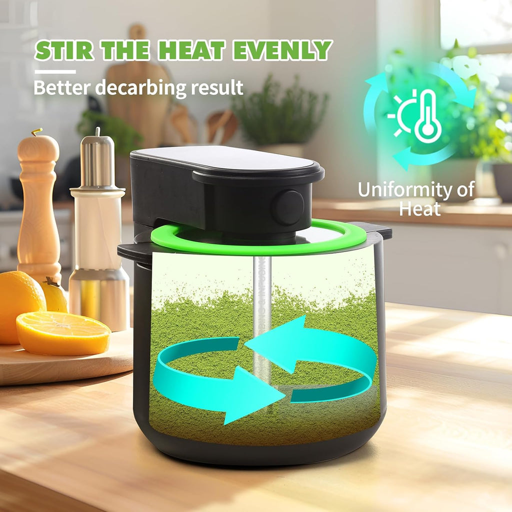 Herbnifique 3-In-1 Decarboxylator & Oil Infuser & Gummy Maker Machine With Mixing Function, Tincture Maker, Herbal Recipe Book Included (Black)