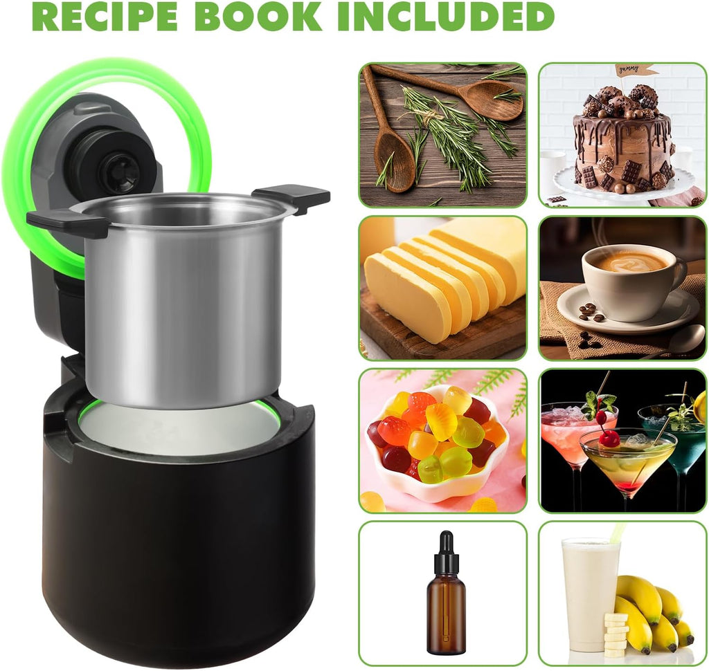 Herbnifique 3-In-1 Decarboxylator & Oil Infuser & Gummy Maker Machine With Mixing Function, Tincture Maker, Herbal Recipe Book Included (Black)