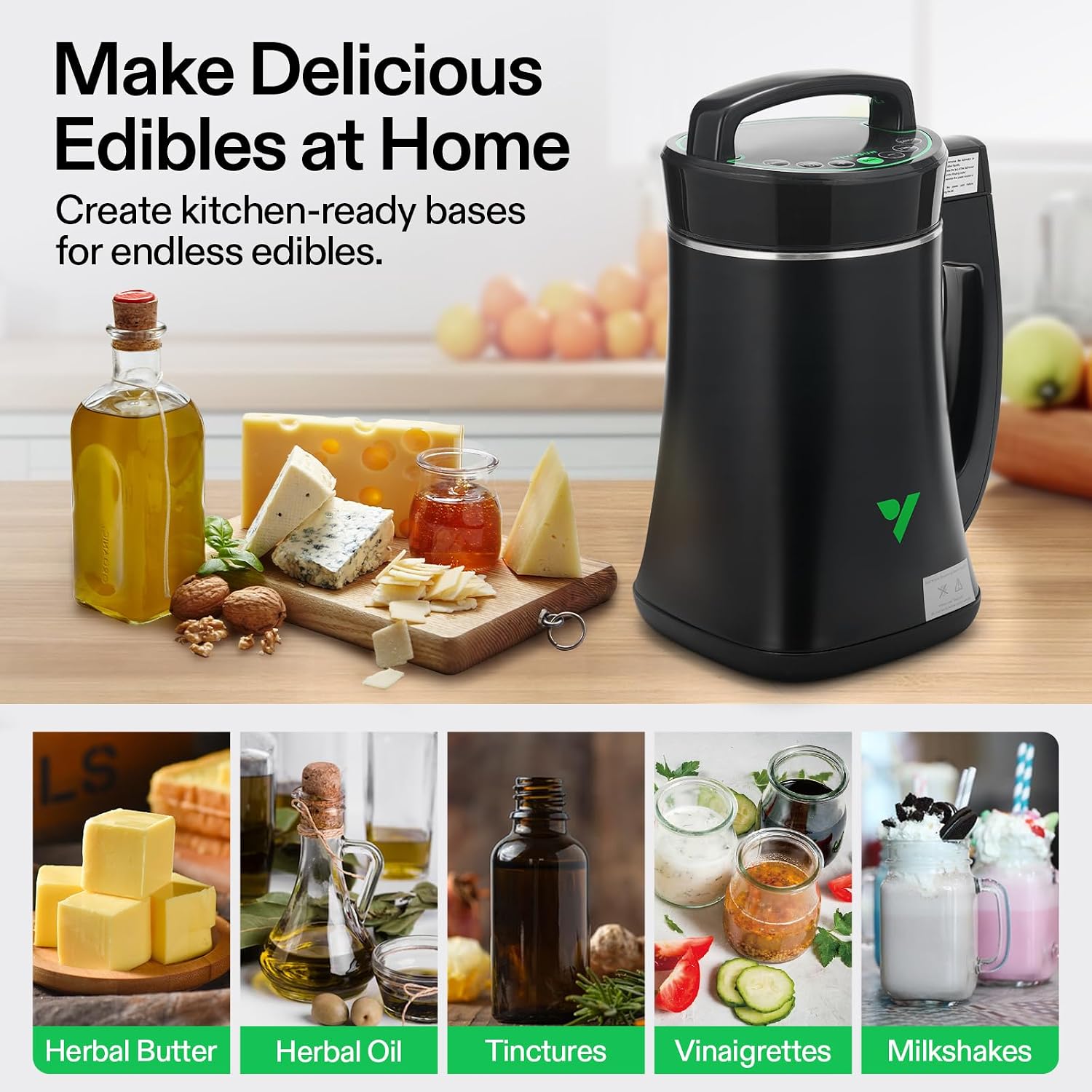 VIVOSUN Herbal Decarboxylation and Infusion Machine | Botanical Extractor and Infuser for Making Butter, Oil, and Tinctures, Includes Recipes and Complete Accessories