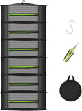 MEKOLIFE 6-Layer Herb Drying Rack with Collapsible Mesh Design | 23.62 Inch Hanging Drying Rack with Zipper and Garden Pruning Shears - Versatile Plant Drying Solution