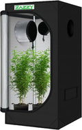 zazzy 3'X3' Grow Tent 32"x32"x63", High Reflective Mylar Growing Tent | Observation Window, Removable Floor Tray and Tool Bag for Planting Indoor Fruit Flower Veg