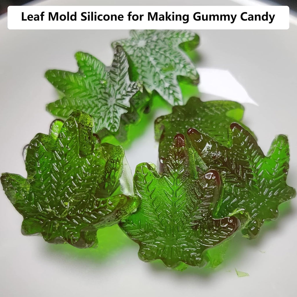 Marijuana Cannabis Hemp Leaf Silicone Molds with 70 Cavities Shaped for Pot Chocolate Candy Gummy, Flower