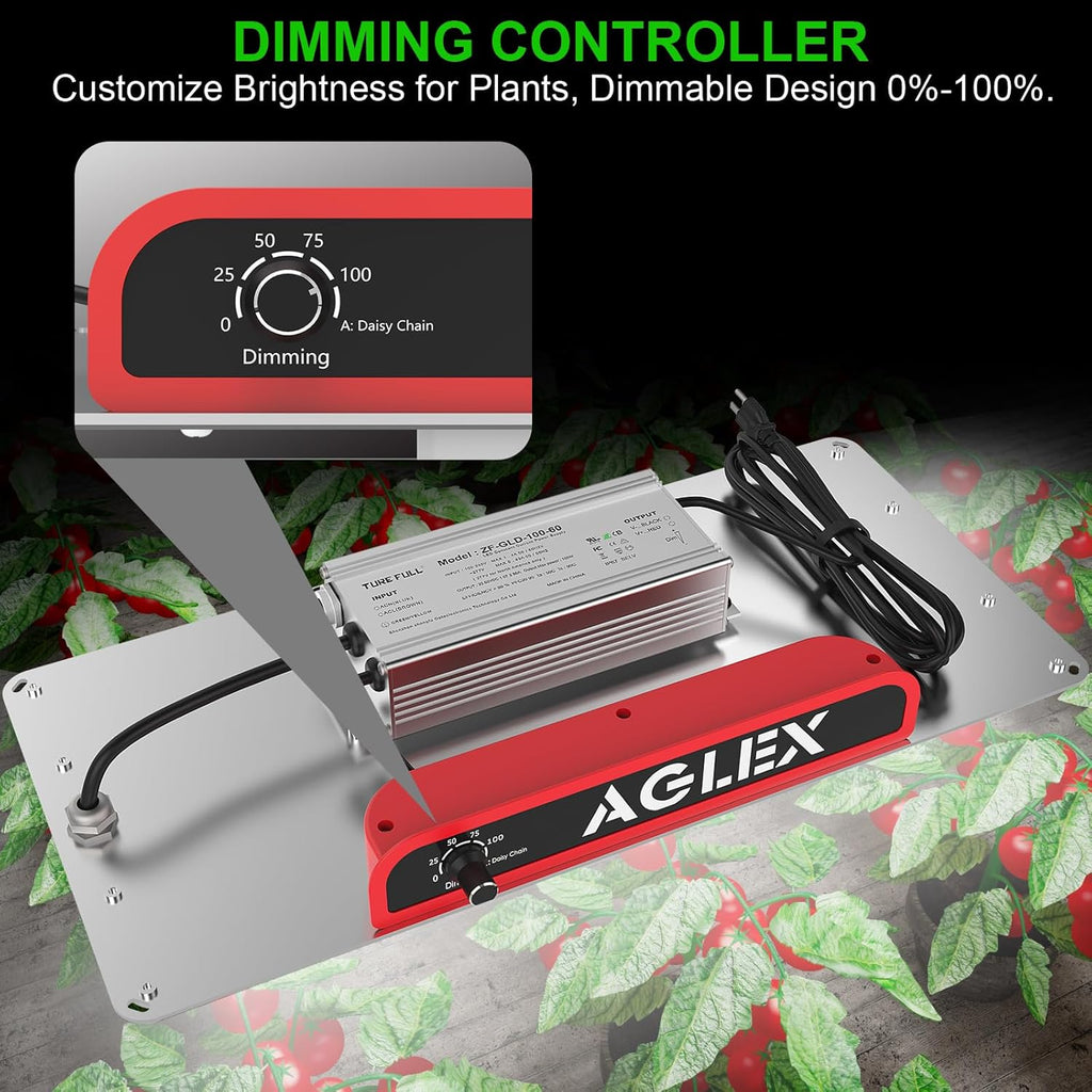 K1000 LED Grow Light, Grow Light with Daisy Chain & Dimmable, Full Spectrum Plant Grow Lights for Hydroponic Indoor Plants Seeding