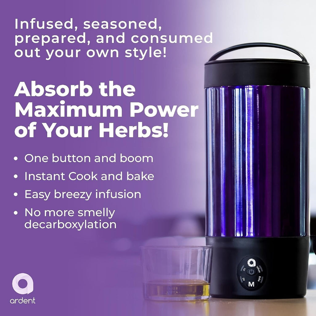 Ardent Nova Portable Decarboxylator with Decarb Canister and Silicone Lid for Odor Protection - Odorless and Easy to Use