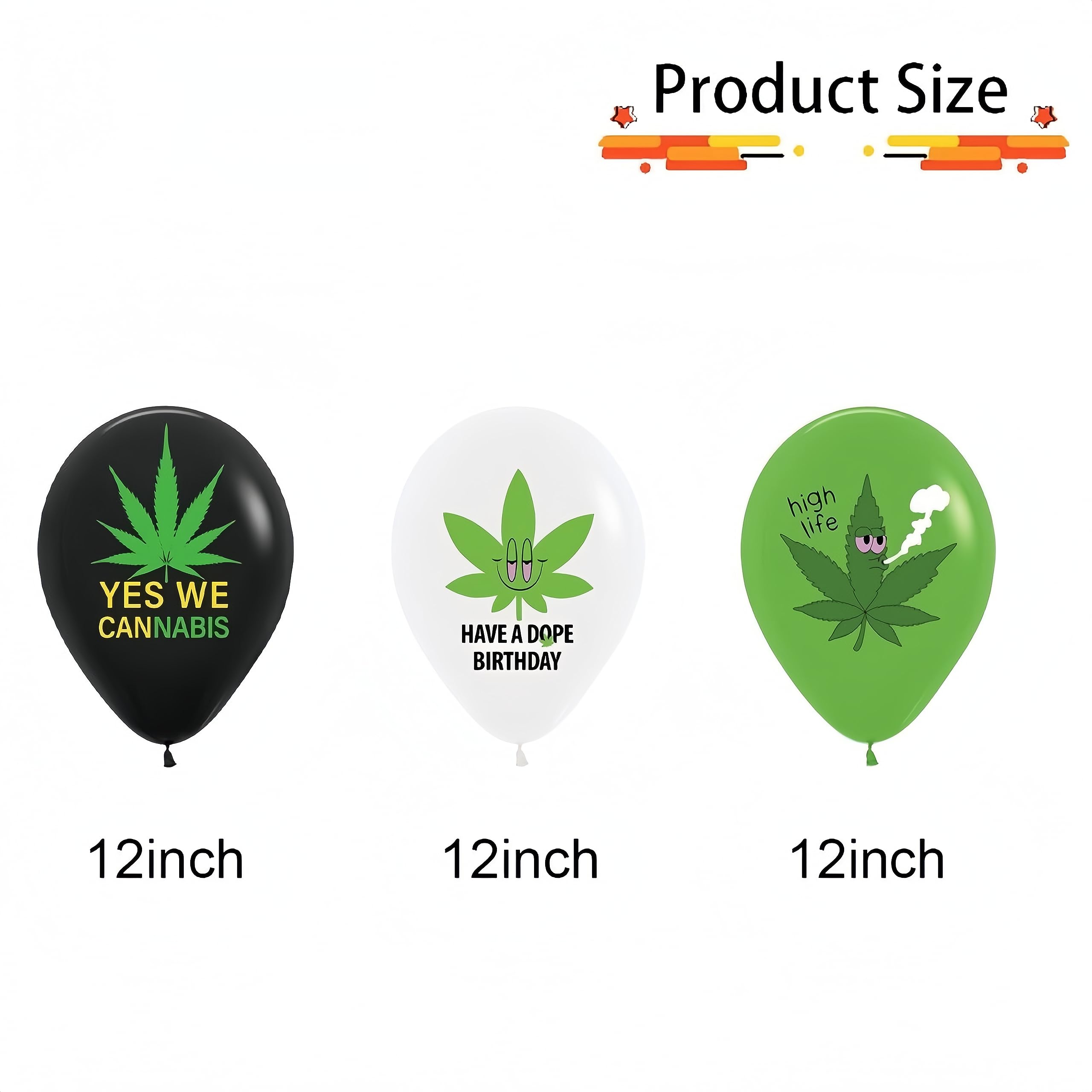 6 PCS Weed Marijuana Balloons/Weed Party Decorations for Adults/420 party decorations/Cannabis Birthday Themed Party/Lets Get Lit /Marijuana Theme Weed Aluminum Balloon/Weed Balloons Party Supplies