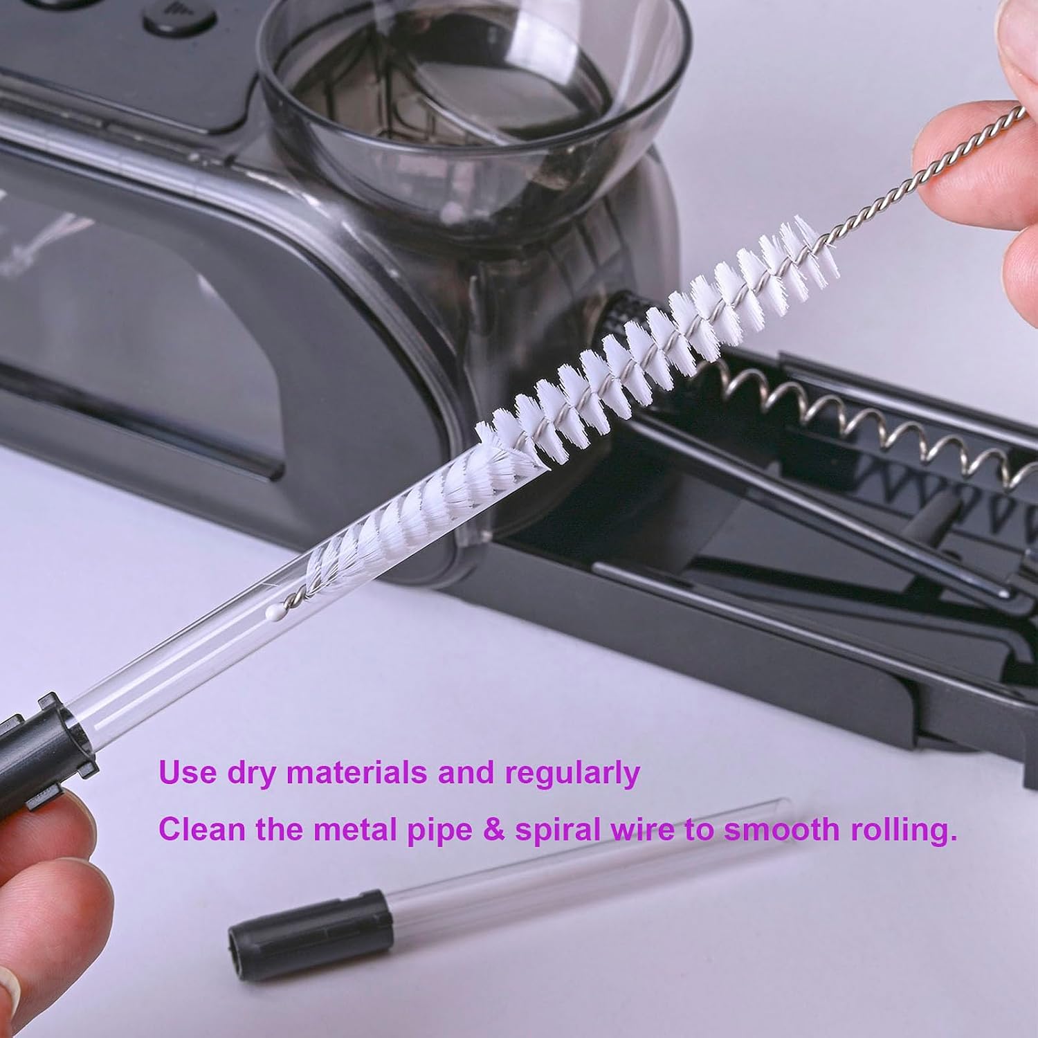 Electric Cigarette/Cone Rolling Machine Set with Manual Sipce Grinder,Automatic Cone Loader with LED Light, Portable Grinder Tobacco Injector Maker for King Size Pre Rolled Cone