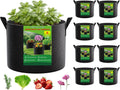 5 Gallon Grow Bags 8 Pack – 300G Thickened Fabric Plant Pots with Reinforced Handles, Breathable Drainage Planters for Vegetables, Flowers & Herbs Indoor Outdoor