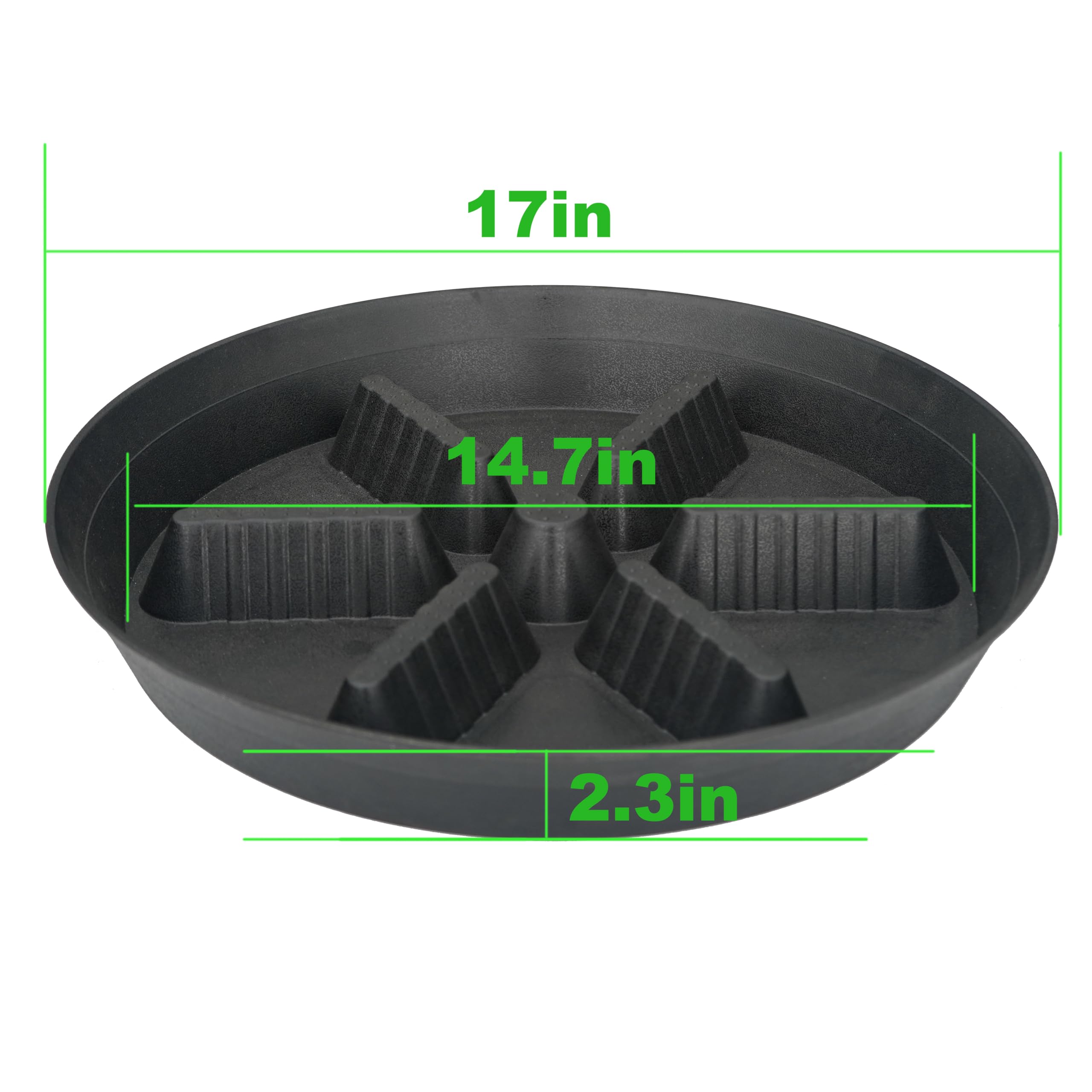 4 Pack Plant Saucer 8 inch, 10 12 14 17 inch, Plant Stand Plastic Plant Saucers for Indoors Outdoor, Heavy Duty Flower Planter Drip Trays for Pots, Pot Saucers for Plants, Grow Bags Saucers
