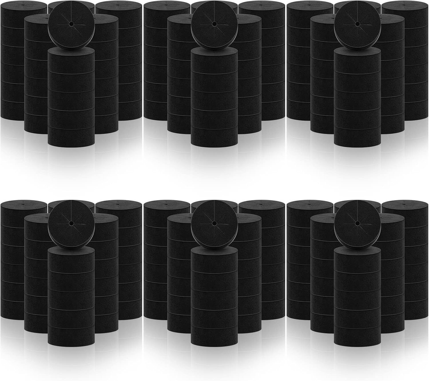 Lallisa 240 Pcs Clone Collars 2 Inch Foam Inserts for Hydroponic Cloning Machines Fits 2" Net Pots Reusable Collars for Hydroponics Plant Germination in DIY Cloner and Clone Machines (Multicolor)