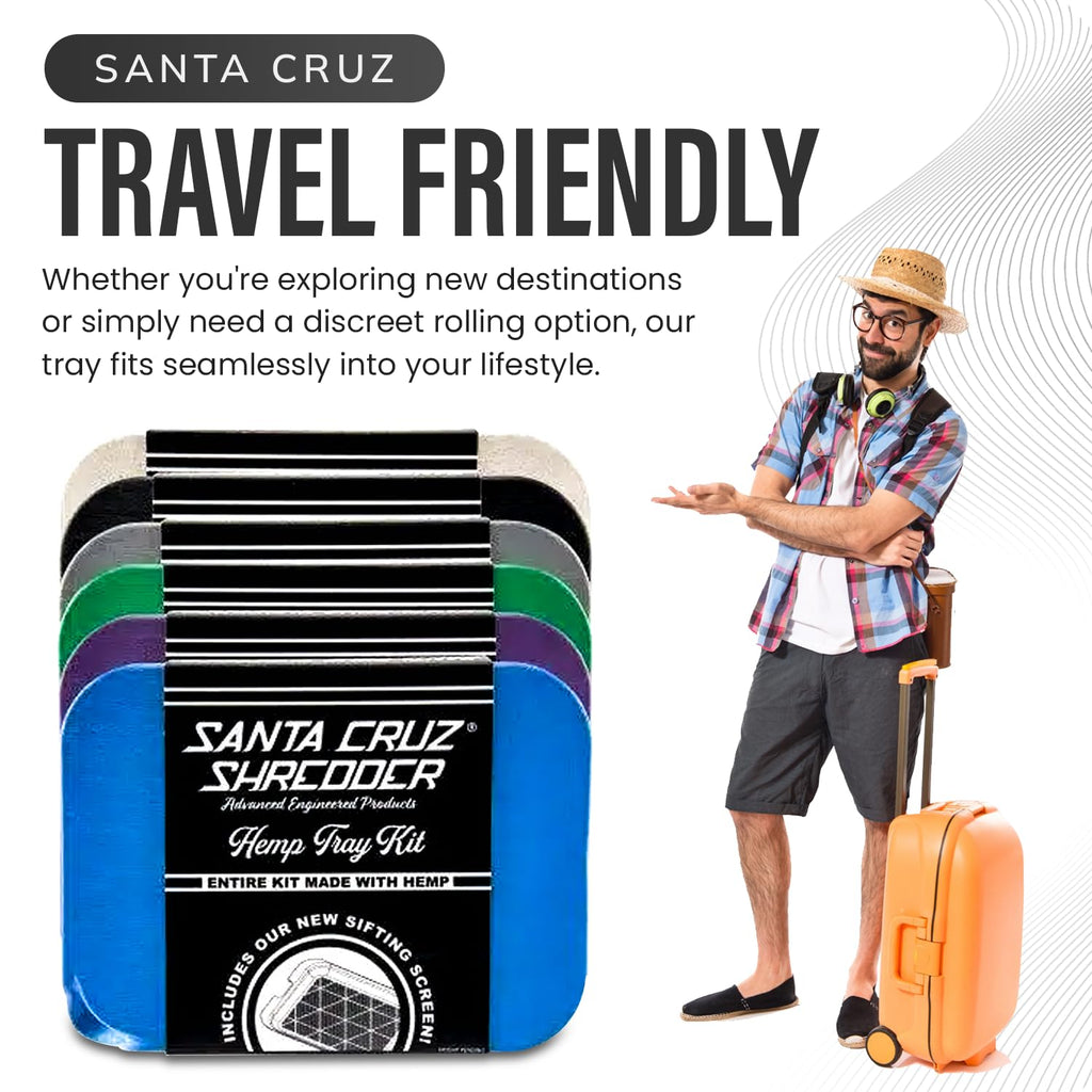 Santa Cruz Shredder Tray Kit With Spout For Easy Filling Smooth Rounded Edges - Small (Purple)