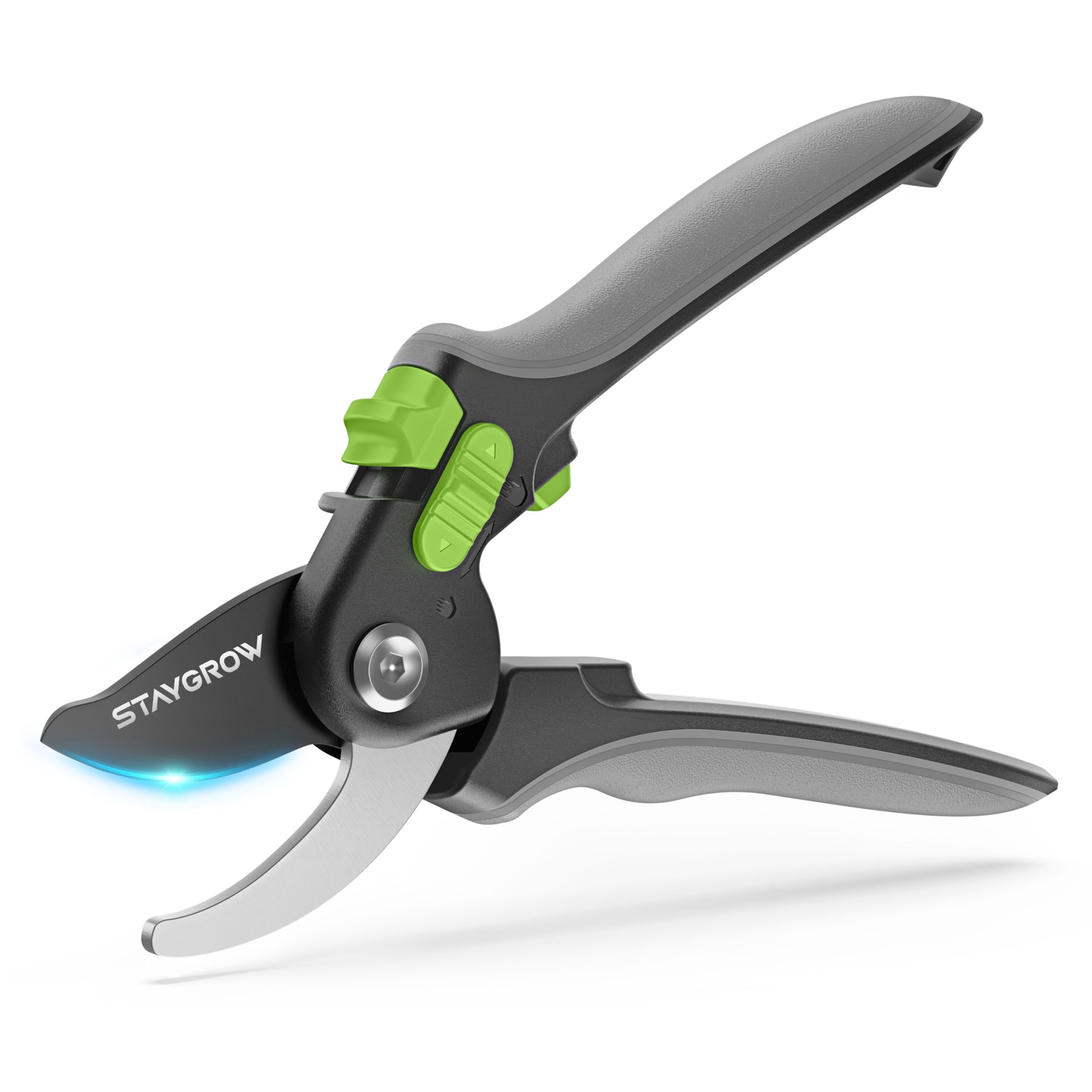2pcs 6.5" Pruning Shears for Gardening Ultra Sharp Garden Scissors | Plant Snips for Precise Cuts, Stainless Steel Bonsai Clippers with Spring Loaded, Garden Shears (1pc Straight & 1pc Curved)