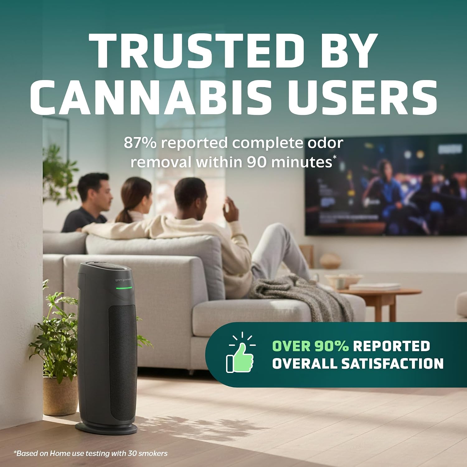 GermGuardian Cannabis Smoke Filter B for Air Purifiers - Air Purifier Replacement Filter - Designed to Capture Scents - Ideal for Home, Kitchen, and Large Bedroom Spaces - FLT420B