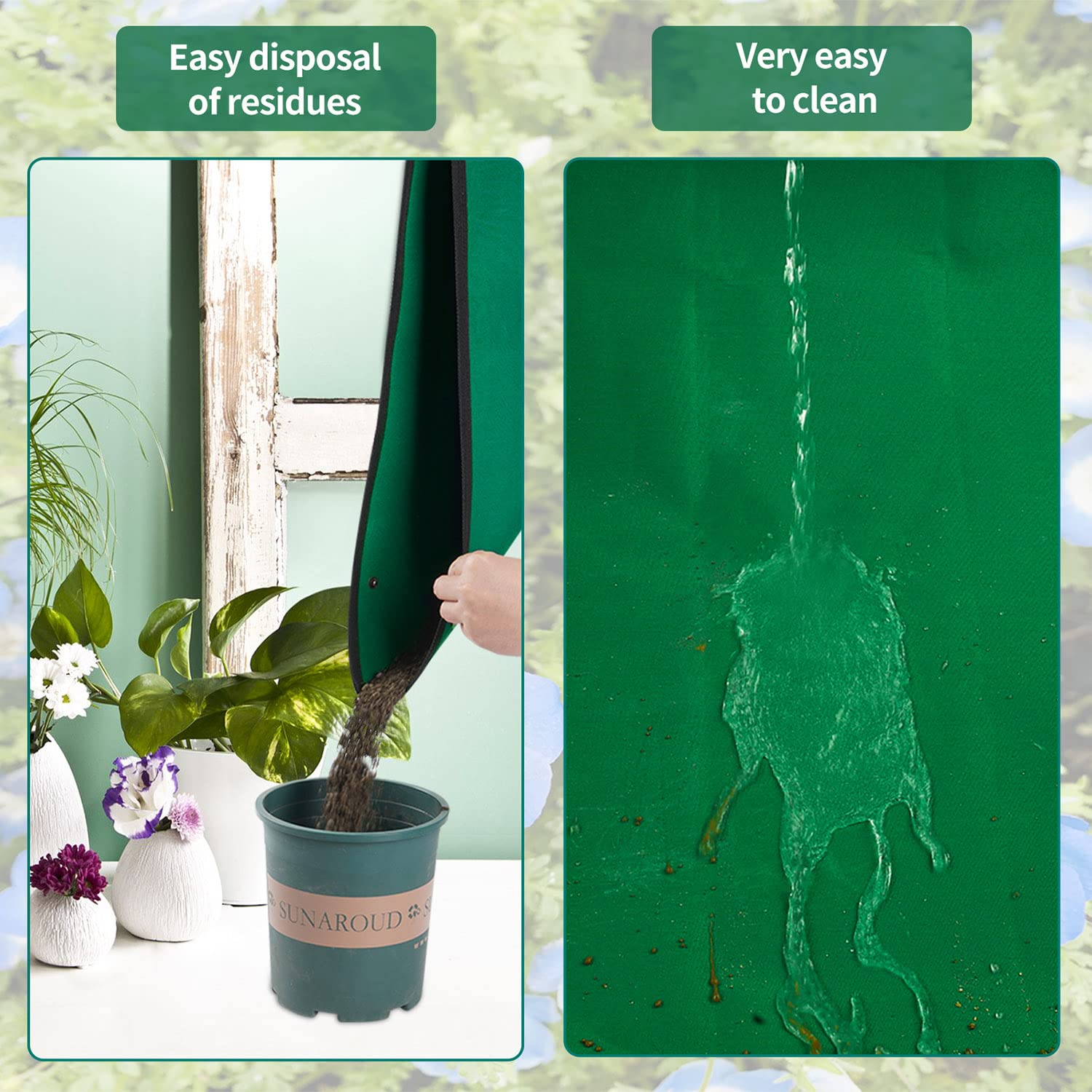 Repotting Mat for Indoor Plant Transplanting Control Mess, 26.8"X26.8" Waterproof Succulent Potting Mat Square Planting Tray Soil Change Mat Gardening Gifts for Plant Lovers