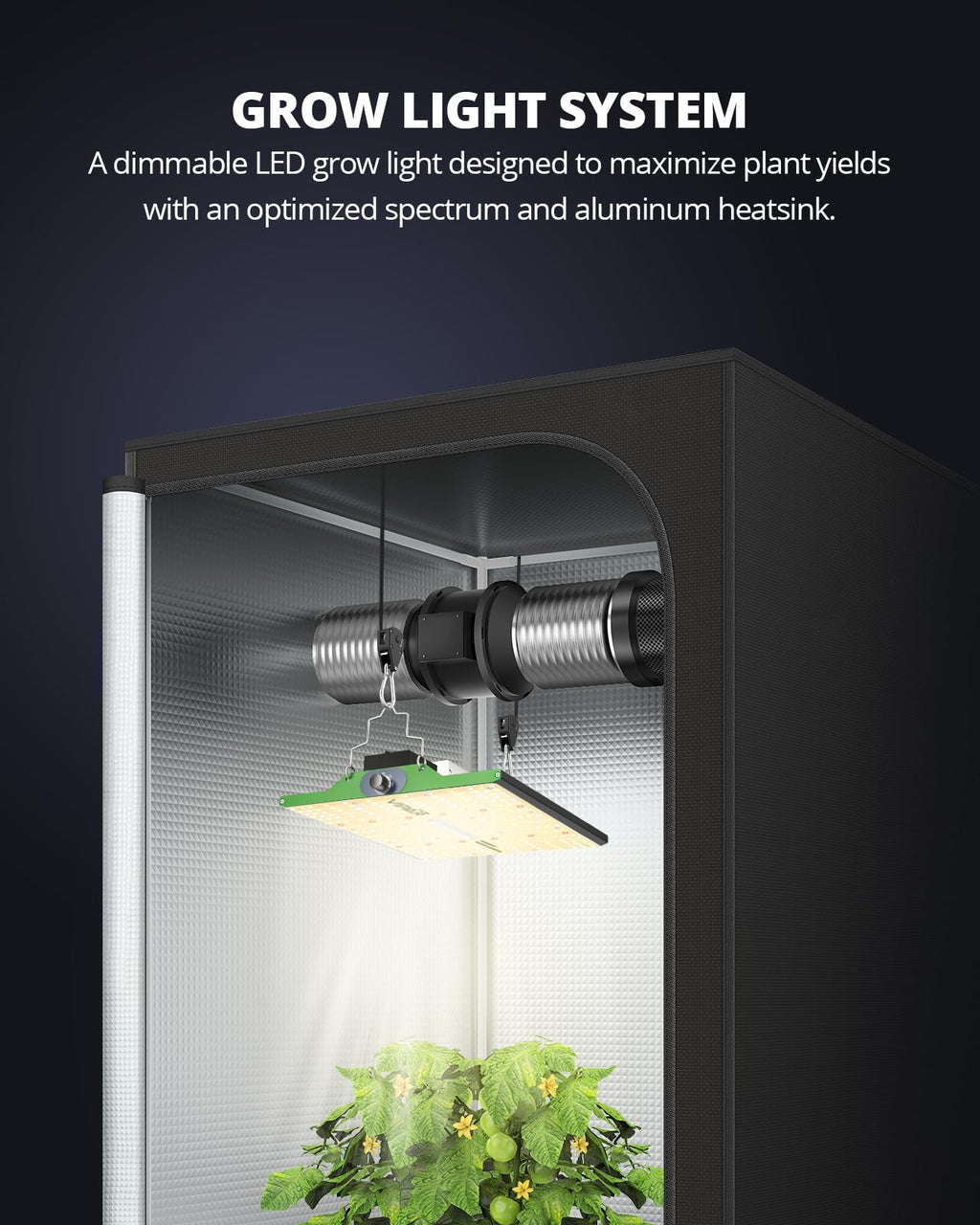 70 Watt Grow Light, Dimmable Plant Light, LED Grow Lights for Indoor Plants | VIPARSPECTRA P700 Full Spectrum Growing Lamp Seed Starting Seedlings Vegetable, 11000 Lumens Small Hanging for 2x2 Grow Tent