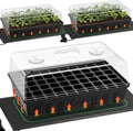 SOLIGT 3 Set 60-Cell Seed Starter Kit with Domes, Cell Trays and Heat Mats | Cloning, Propagation and Germination Station
