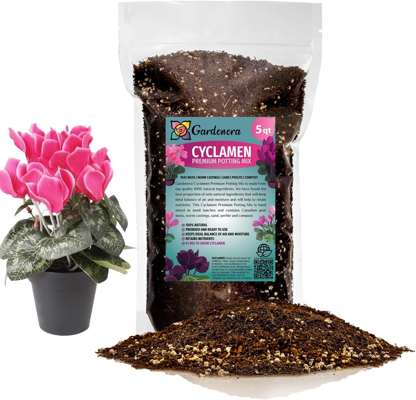 Premium JUST-ADD-Water Potting Soil Mix - Optimal Nutrient-Rich Blend for Thriving and HIGH-Yield Herbal Plants - 3 Quart