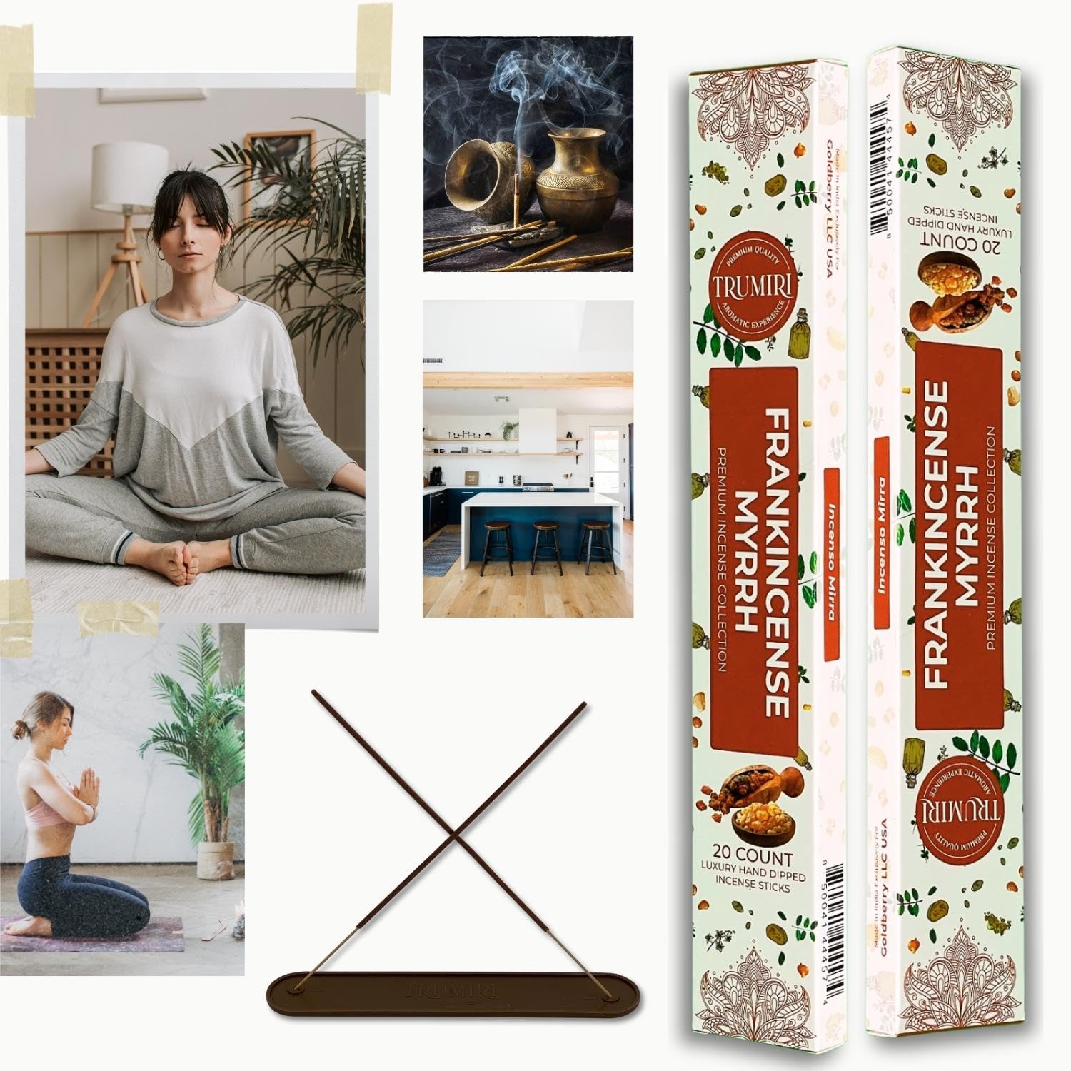 Cannabis Scented Incense Sticks - Total 40 Insence-Sticks - Dual Pack of 20 Insense - Inciensos - Inscents - Natural Non Toxic Ingredients - Incents - Incence - Inscense - Insents